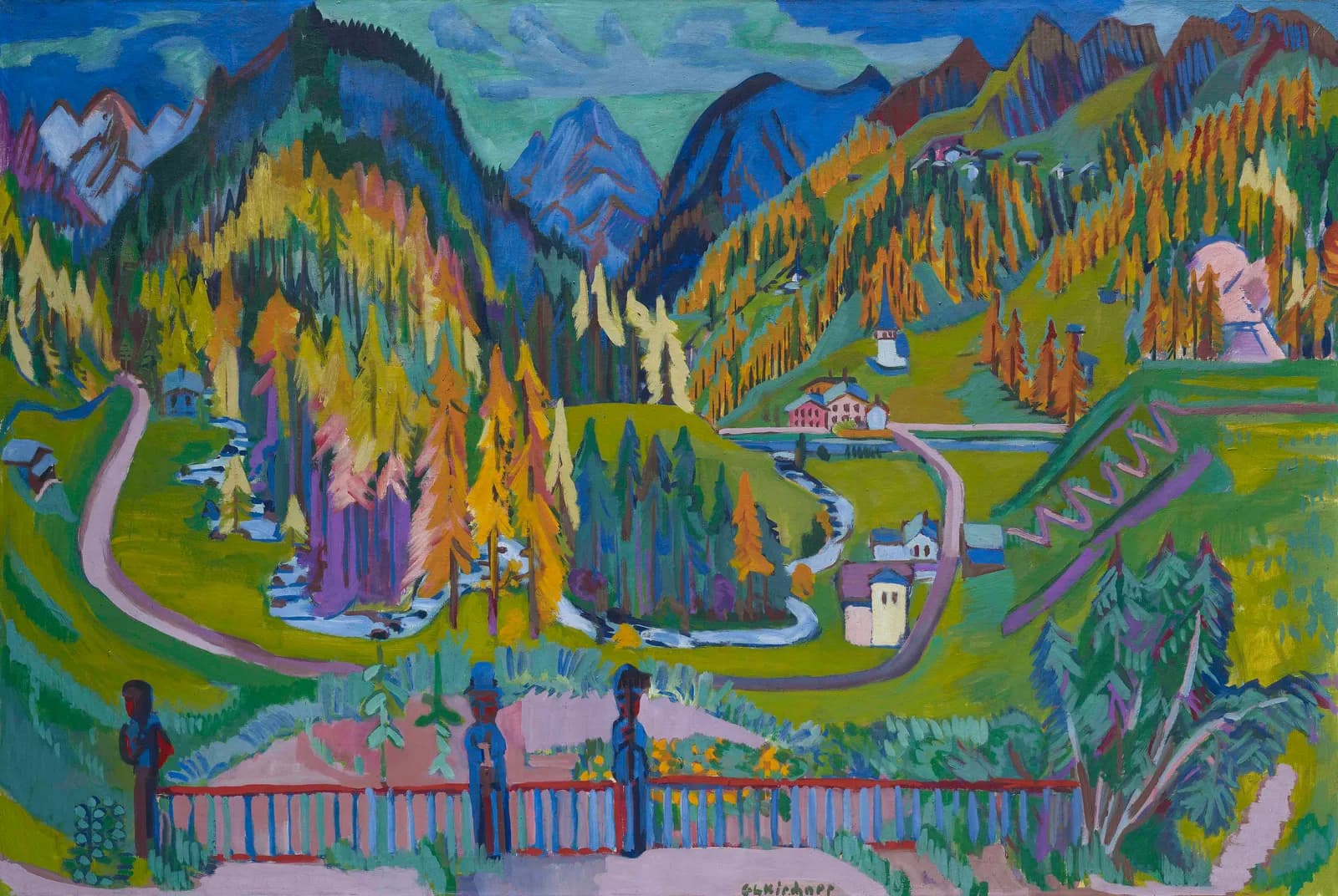 Sertigtal in de herfst – Ernst Ludwig Kirchner