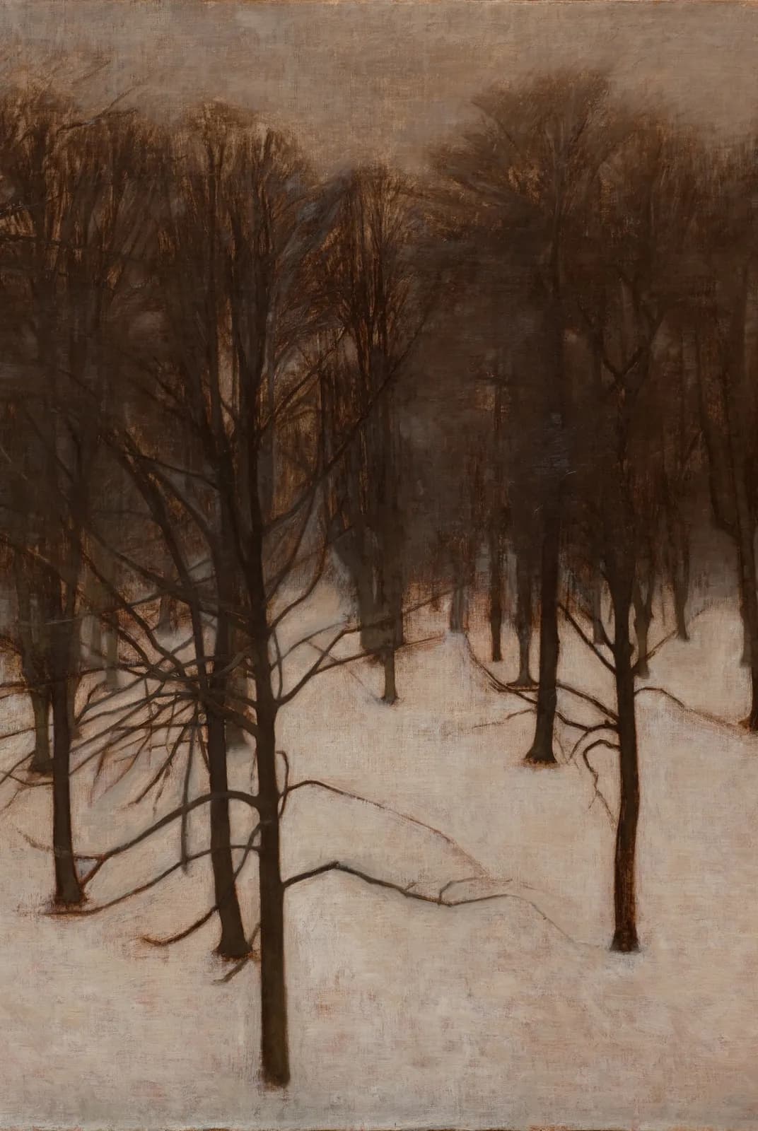 Sneeuwlandschap in het Søndermarken – Vilhelm Hammershøi