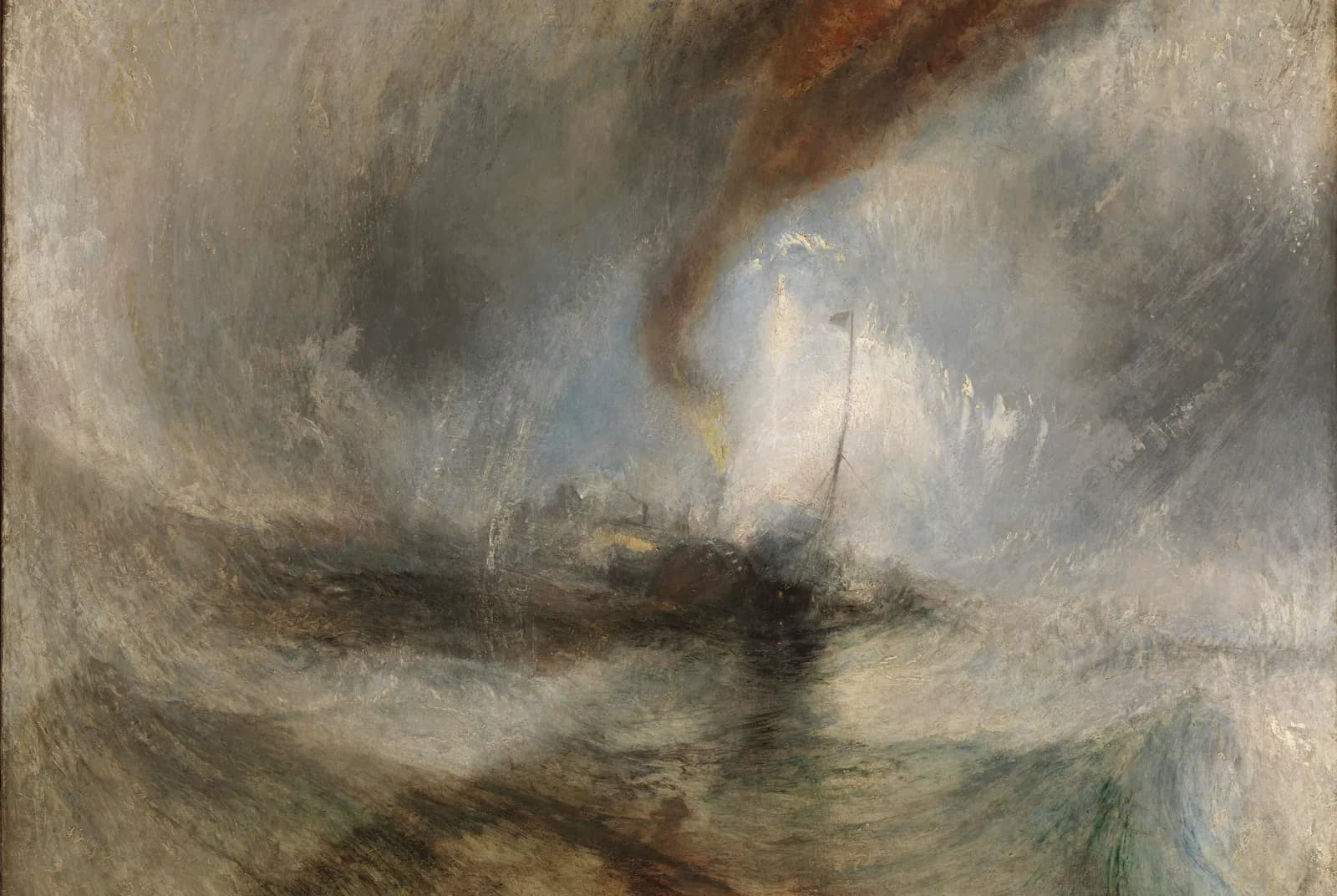Sneeuwstorm: stoomboot voor de havenmond – J.M.W. Turner