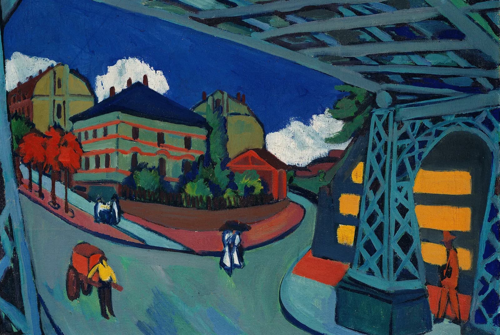 Spoorbrug aan de Löbtauer Strasse in Dresden – Ernst Ludwig Kirchner