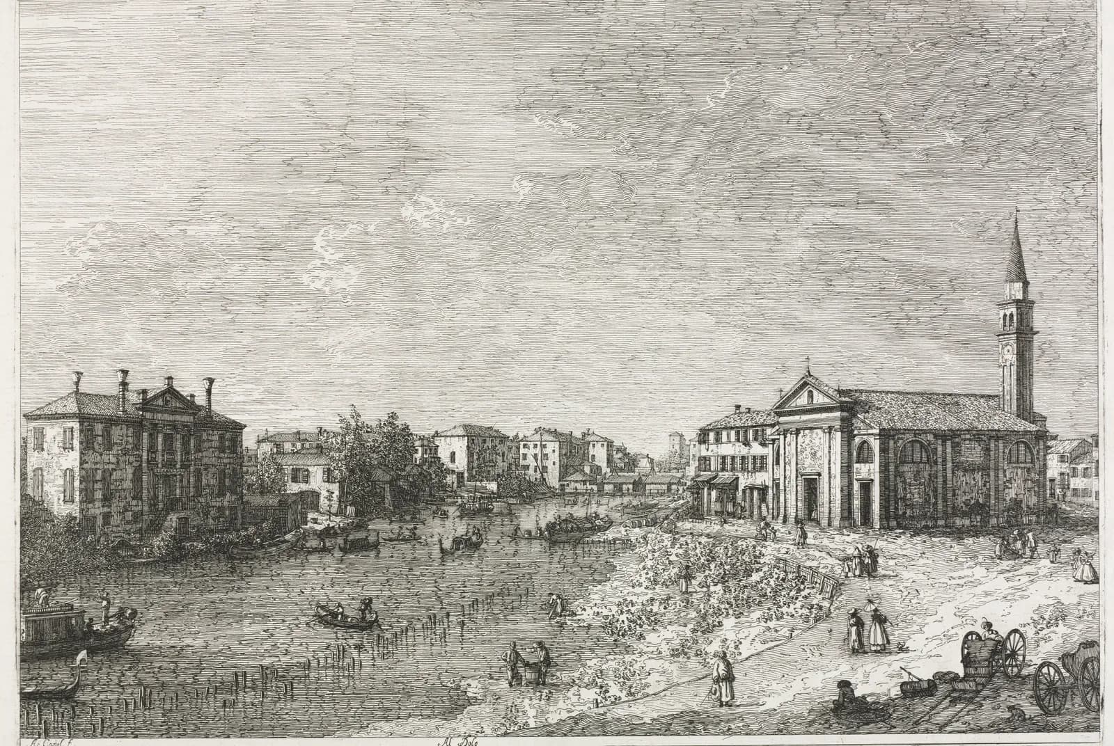Stadsgezicht aan de rivier – Canaletto