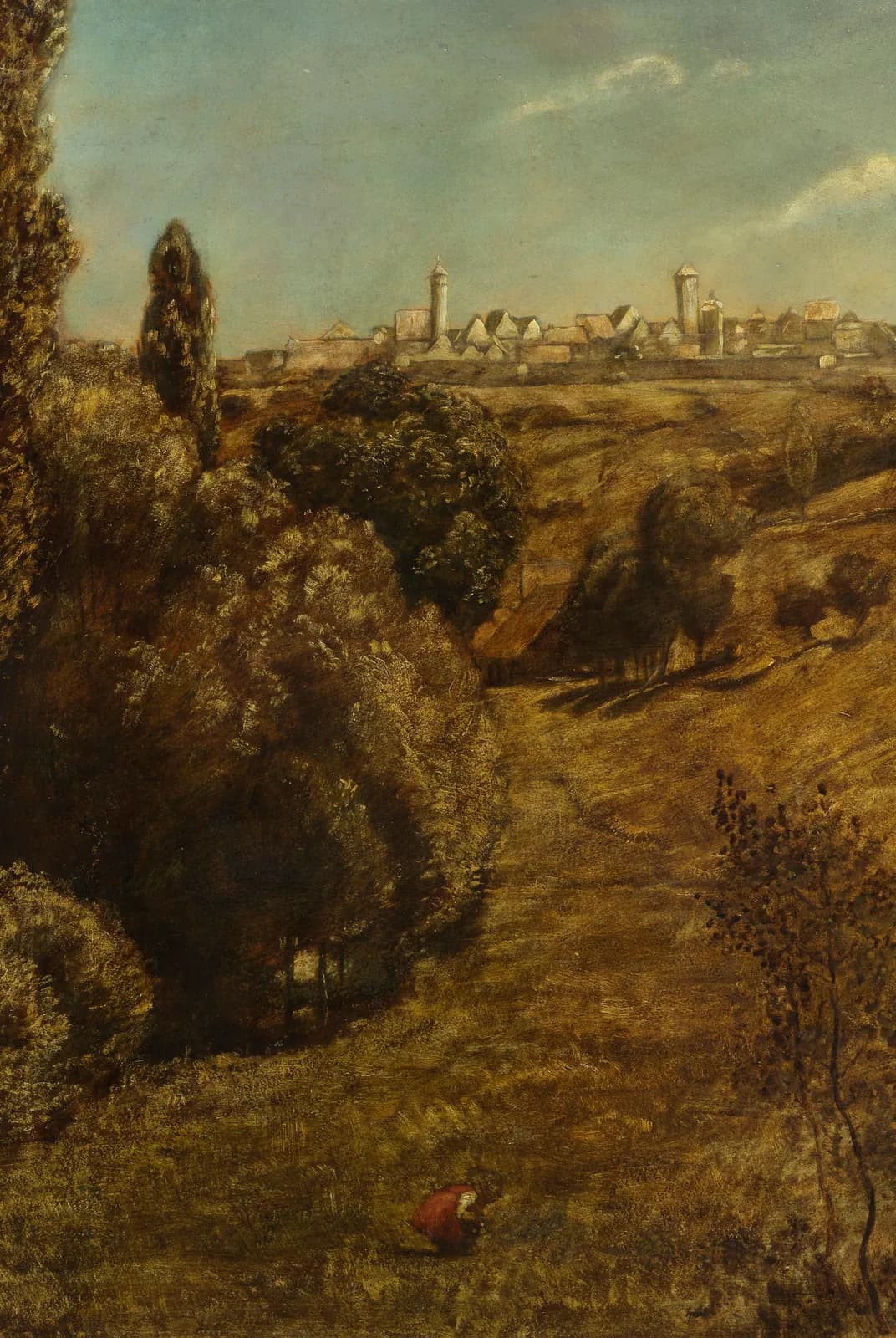 Stadsgezicht vanuit de heuvels – Hans Thoma