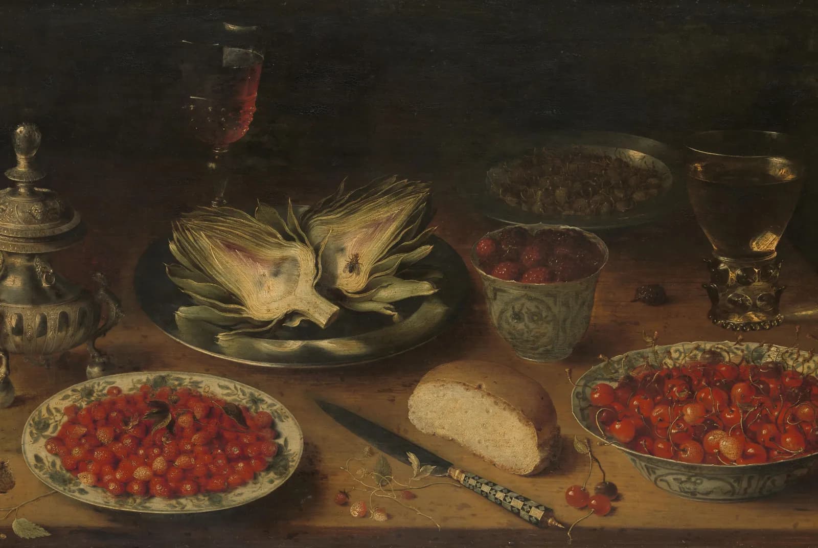 Stilleven met artisjok en fruit in kraakporselein – Beert