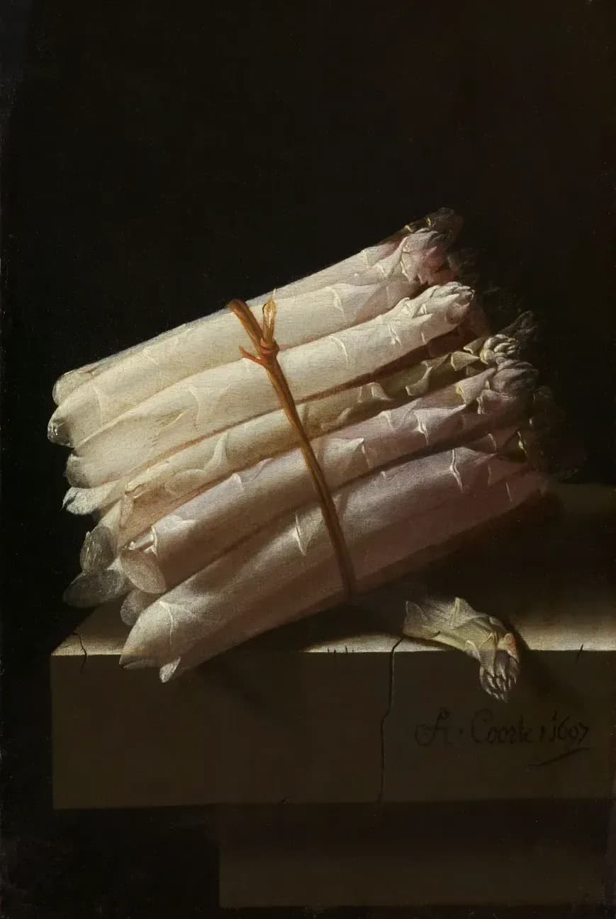 Stilleven met asperges – Adriaen Coorte