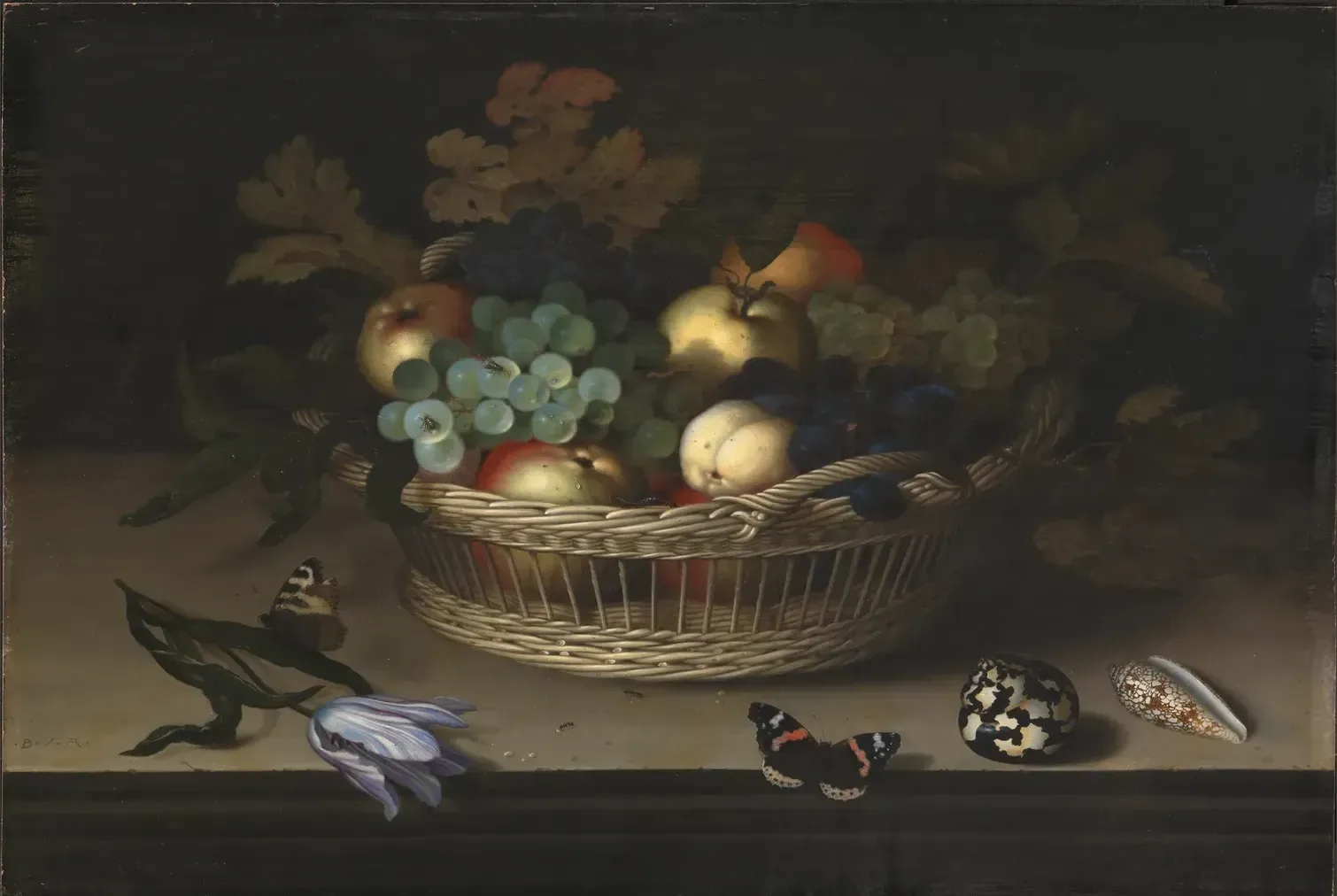 Stilleven met bloemen en schelpen – Balthasar van der Ast