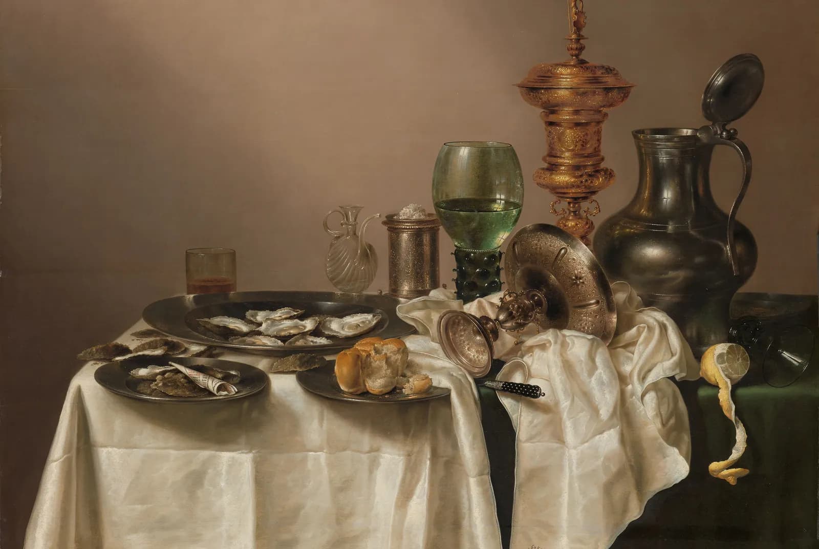 Stilleven met vergulde bokaal – Willem Claesz. Heda