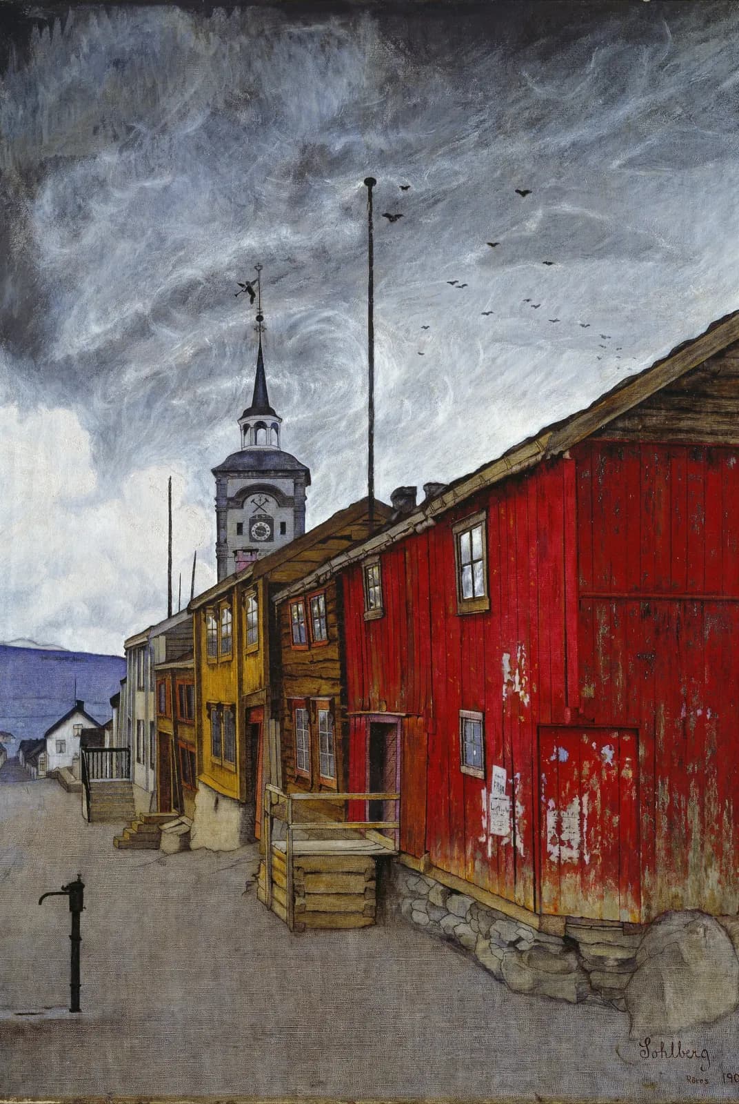 Straat in Røros – Harald Sohlberg