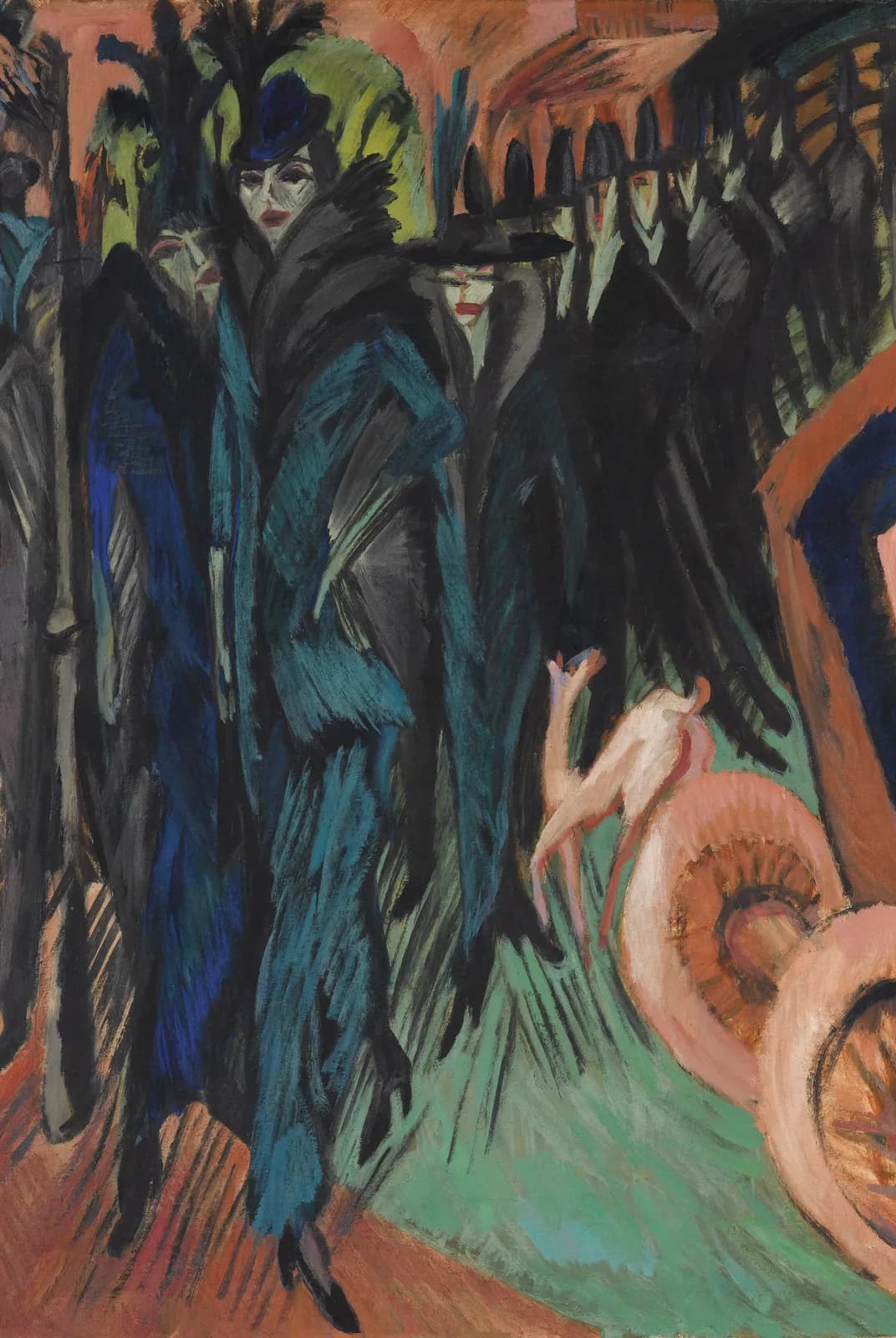 Straatscène, Friedrichstraße Berlijn – Ernst Ludwig Kirchner