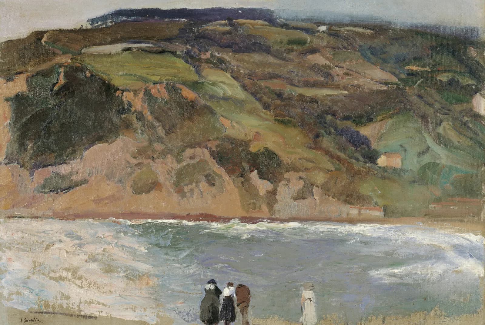 Strand en heuvels bij San Sebastián – Joaquín Sorolla