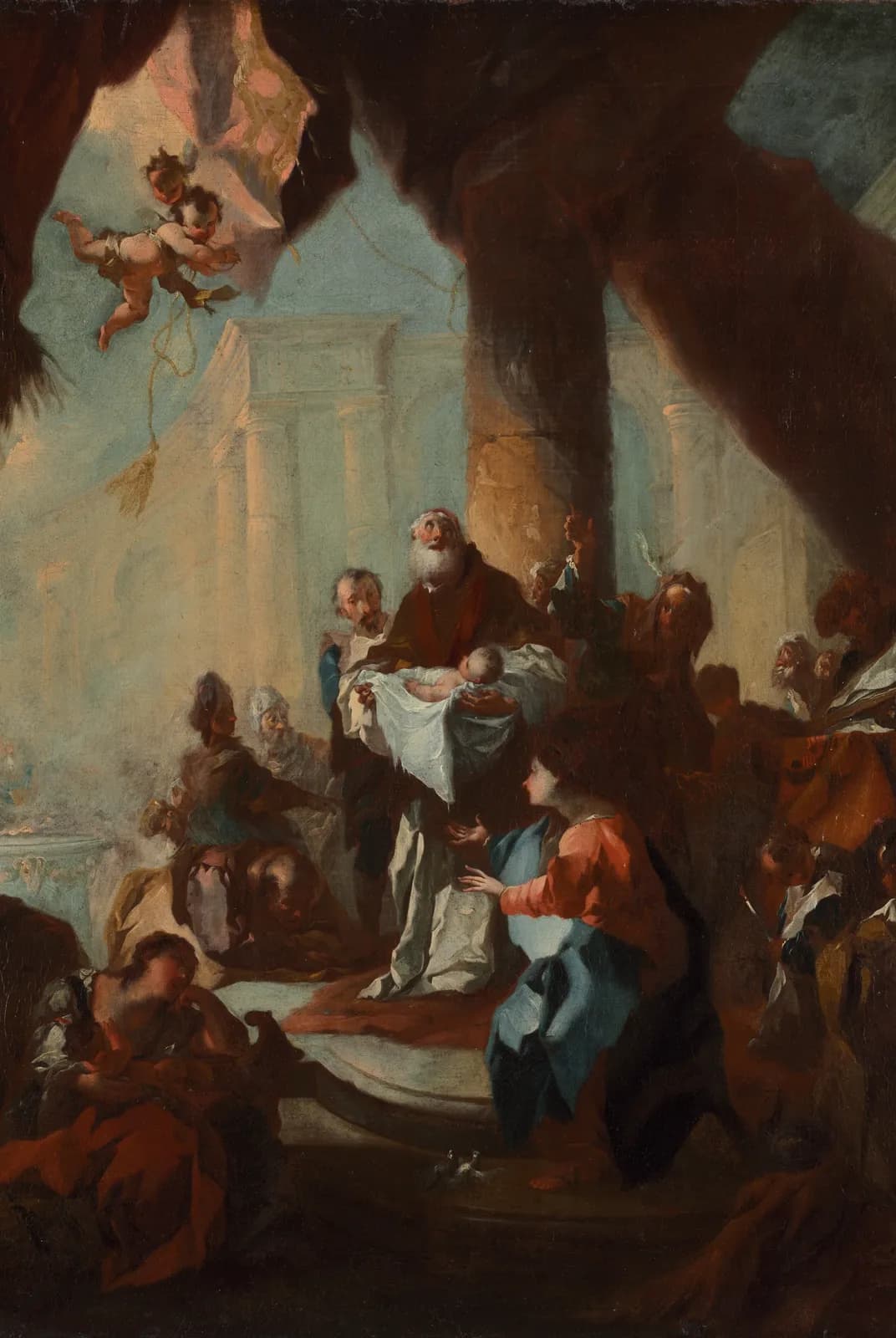 Studie voor De opdracht van Christus in de tempel, voor de Sint-Ulrichkerk in Wenen – Franz Anton Maulbertsch