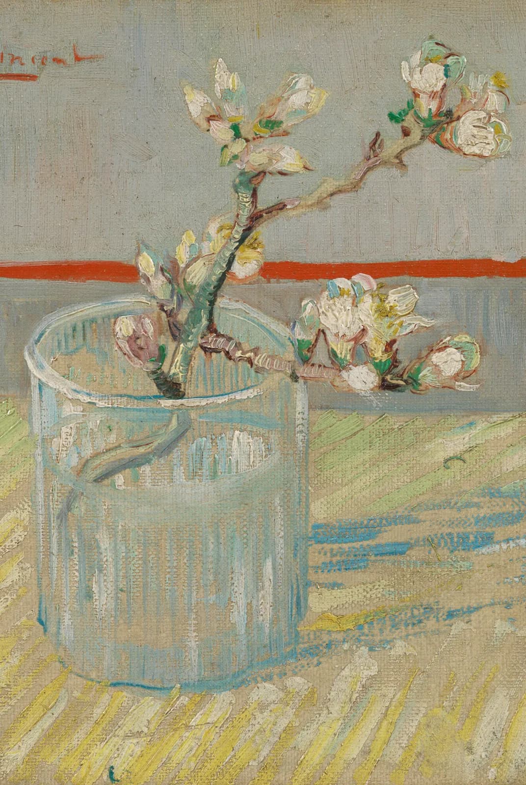Tak bloeiende amandel in een glas – Vincent van Gogh