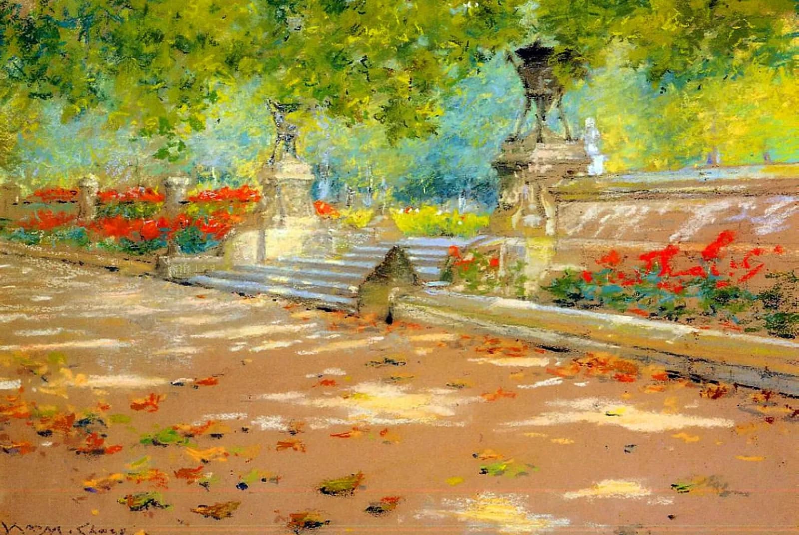 Terras, Prospect Park – William Merritt Chase