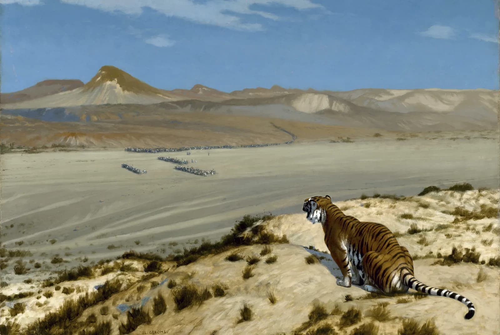 Tijger op de loer – Jean-Léon Gérôme