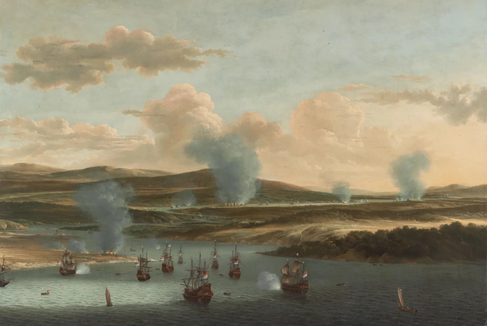 Tocht naar Chatham, 1667: de Nederlandse vloot in de monding van de Medway – Spits