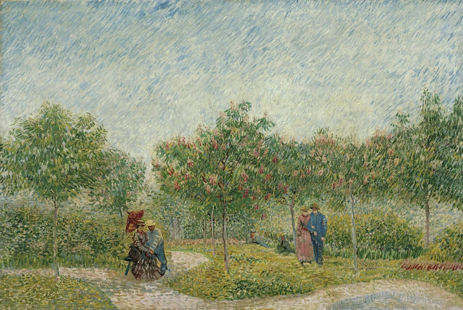 Tuin in Montmartre met geliefden – Vincent van Gogh