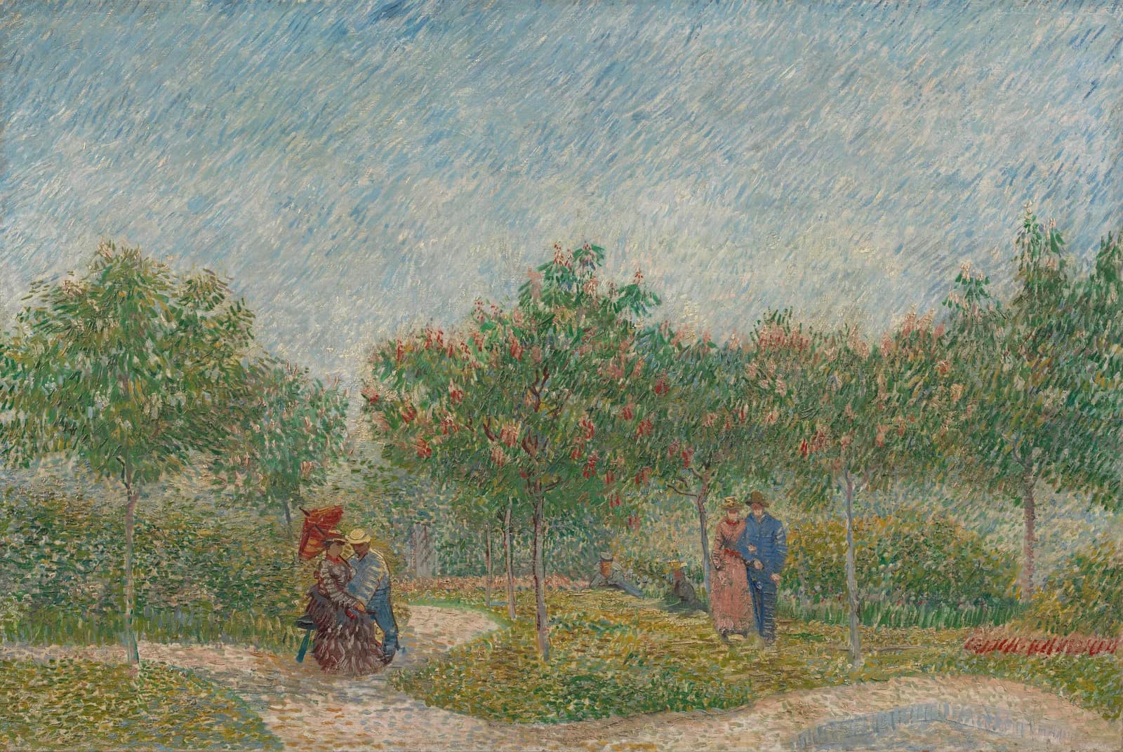 Tuin met verliefde paartjes, Square Saint-Pierre – Vincent van Gogh