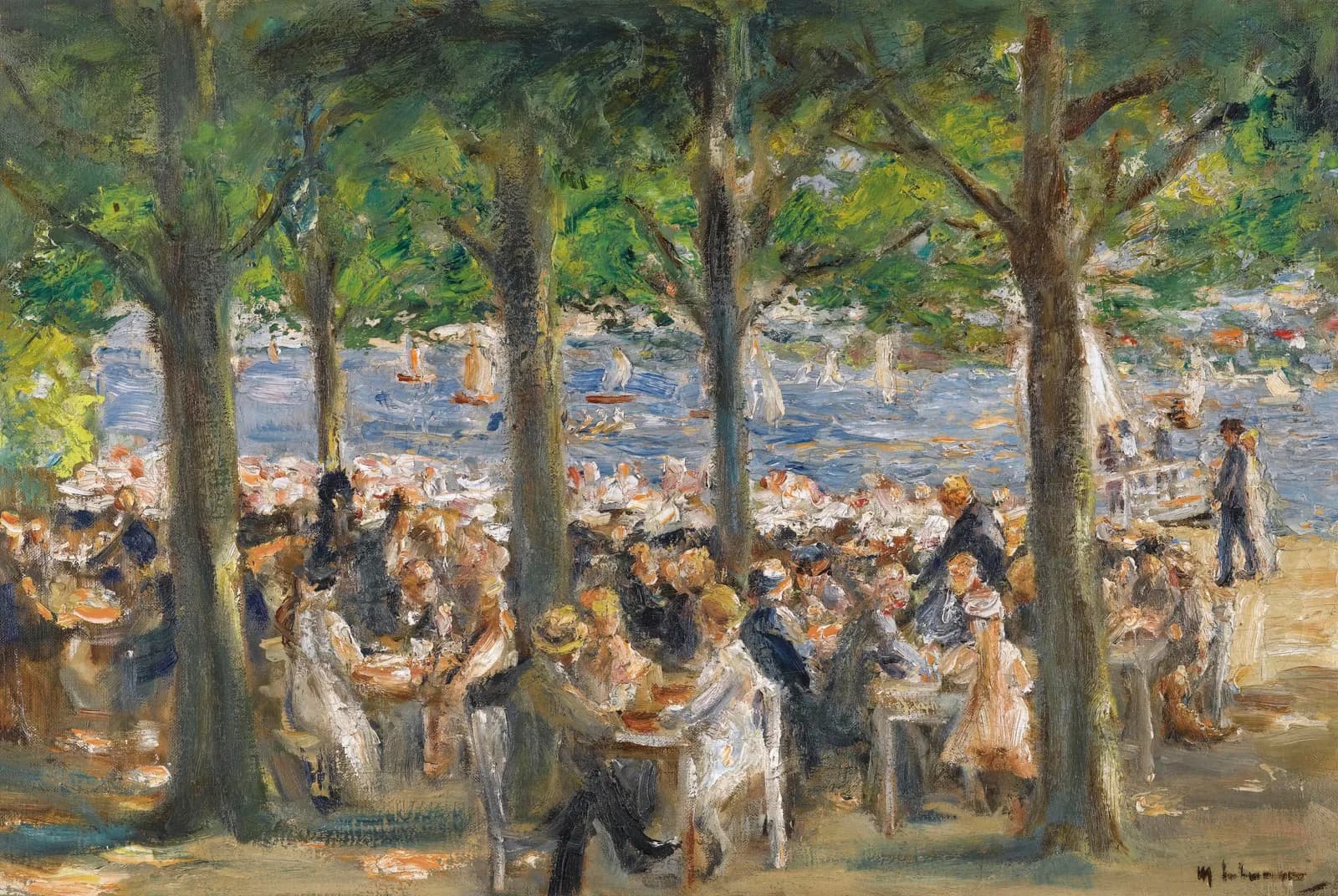 Tuinrestaurant onder de bomen aan de Havel – Max Liebermann