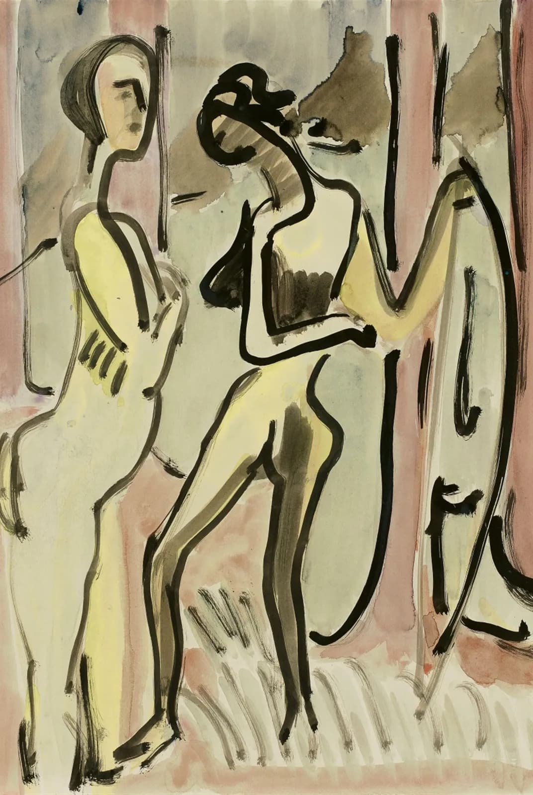 Twee naakten onder bomen – Ernst Ludwig Kirchner