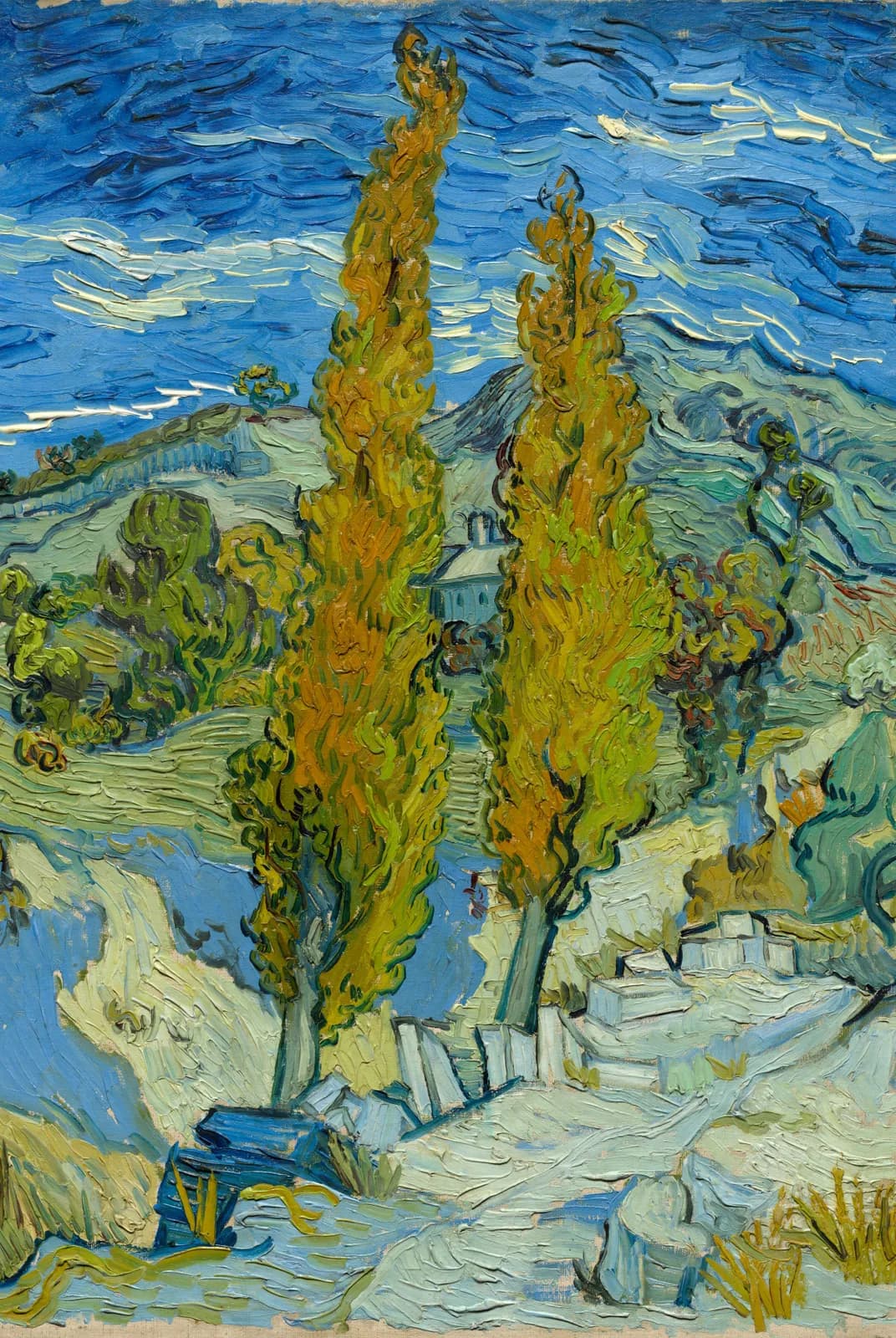 Twee populieren in de Alpilles – Vincent van Gogh