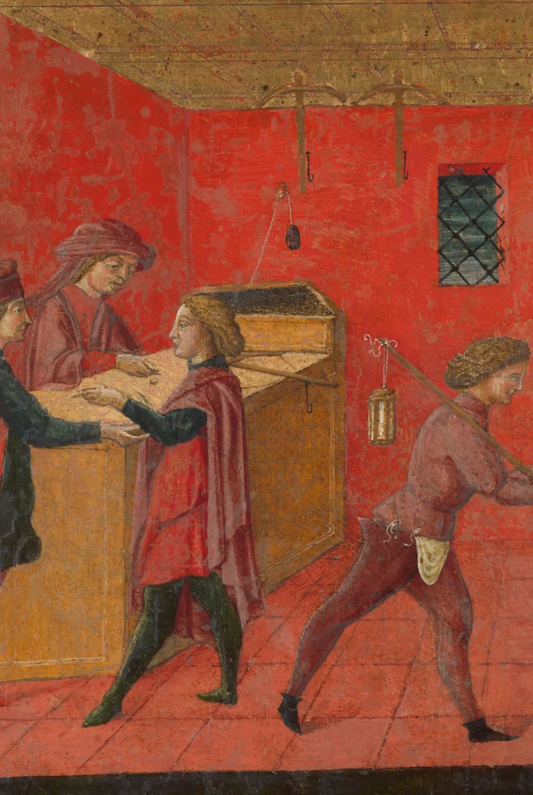 Uitbetaling van de nachtwakers in de Camera dell'Arte