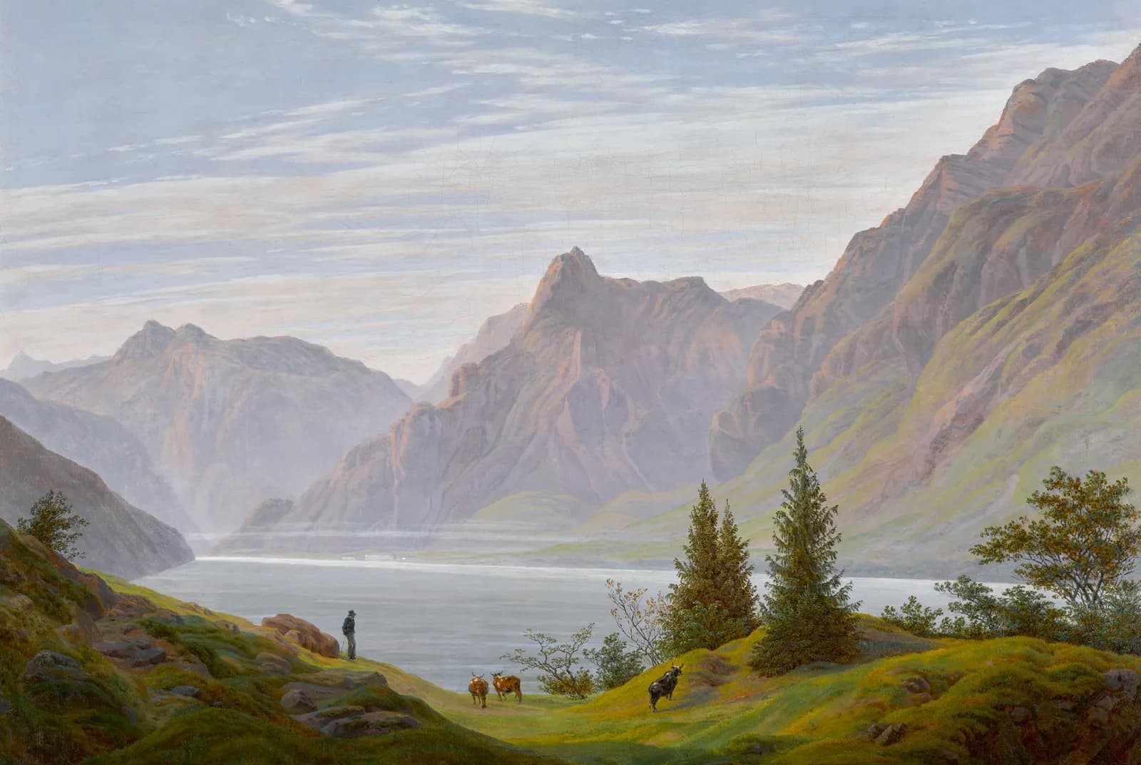 Uitzicht op het Fjord – Caspar David Friedrich