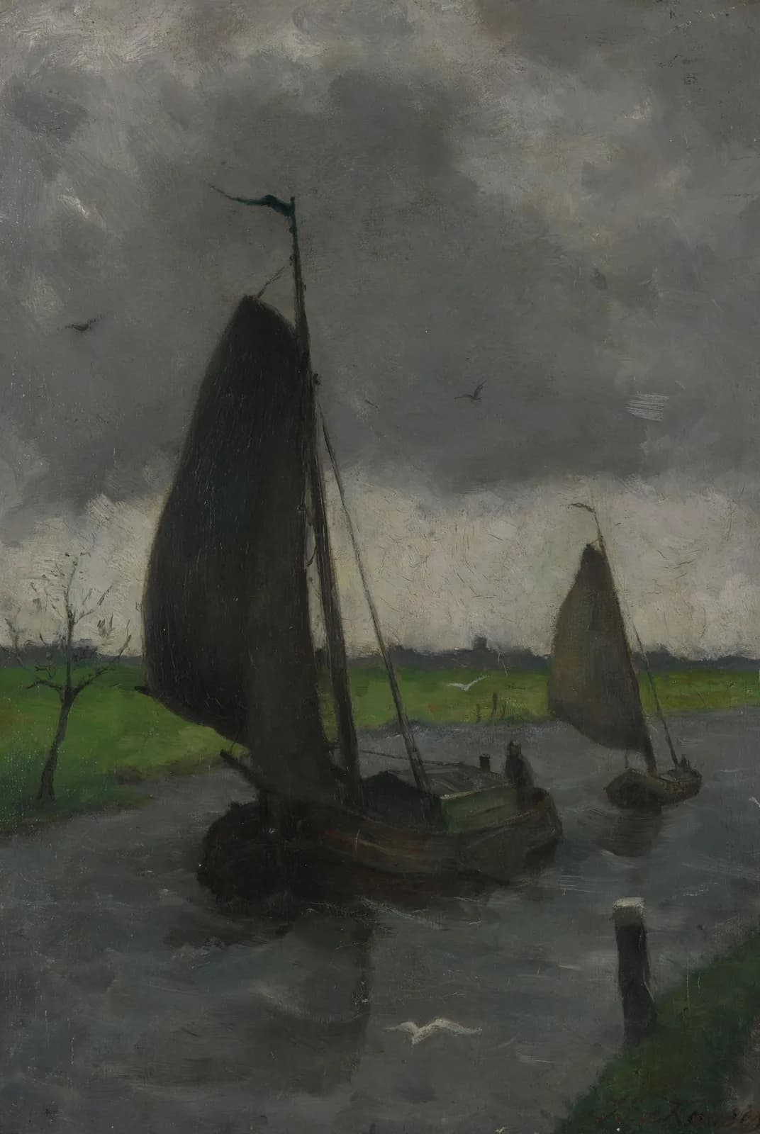 Vaart met zeilende scheepjes – Eduard Karsen