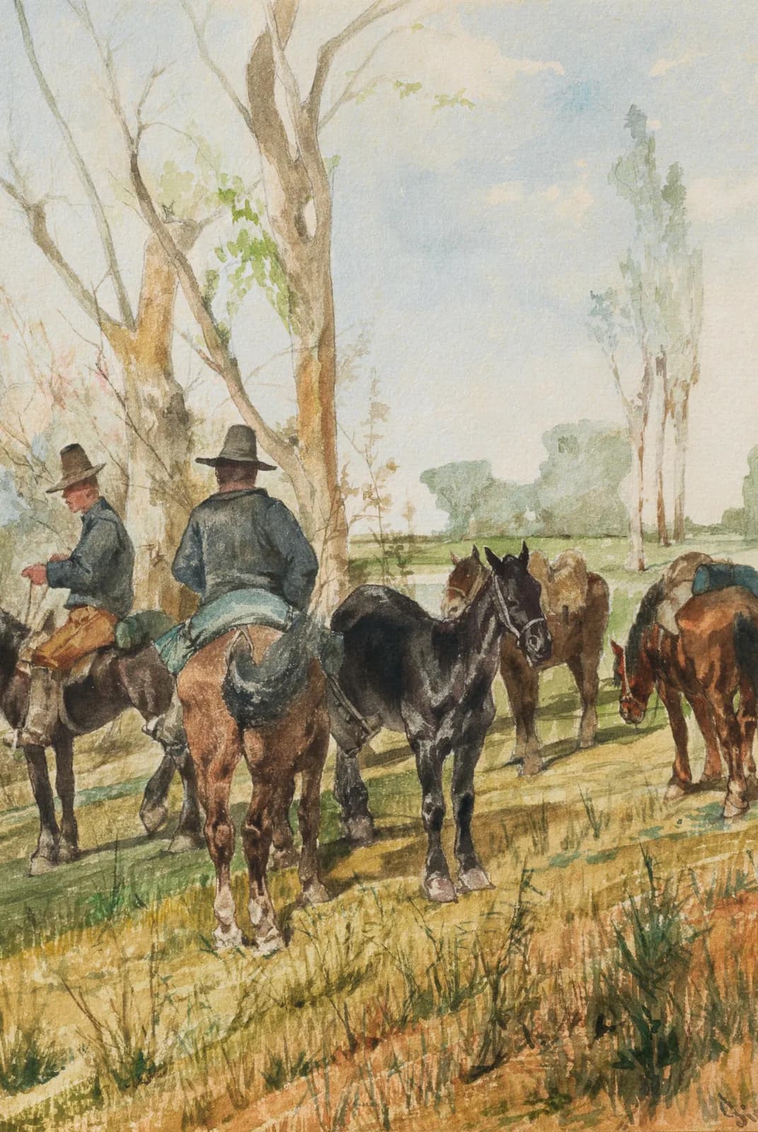 Veehoeders in de Maremma – Giovanni Fattori