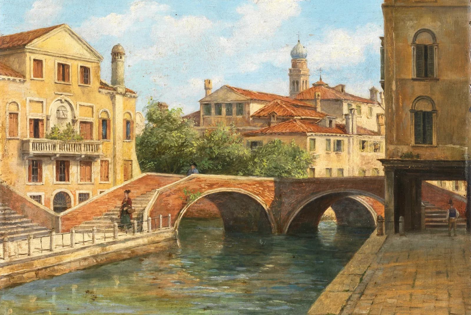 Venetiaans kanaal met bruggen – Antonietta Brandeis