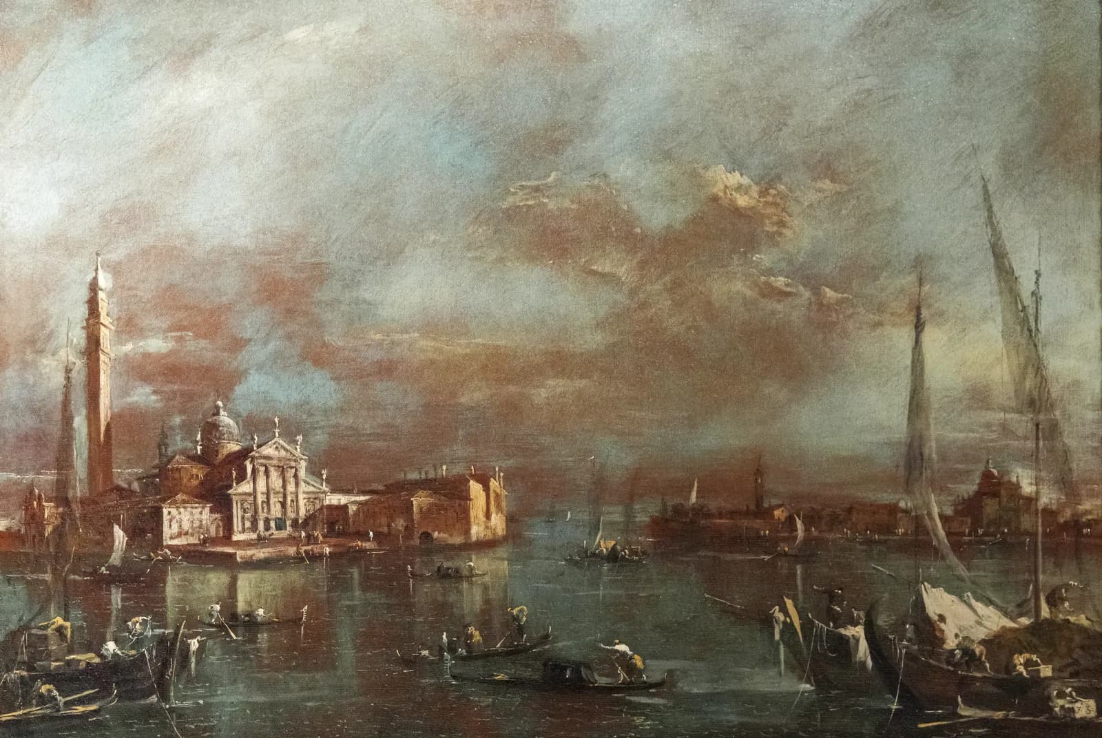 Venetiaanse haven in de schemering – Francesco Guardi