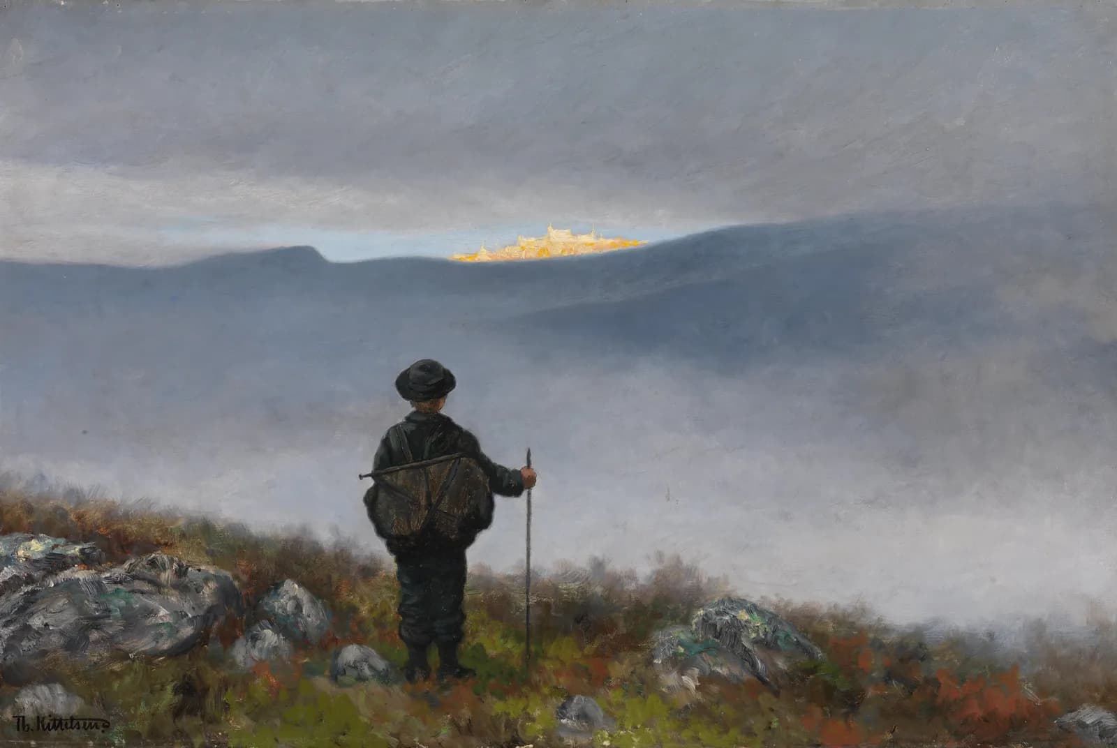 Ver weg glansde het slot Soria Moria – Theodor Kittelsen