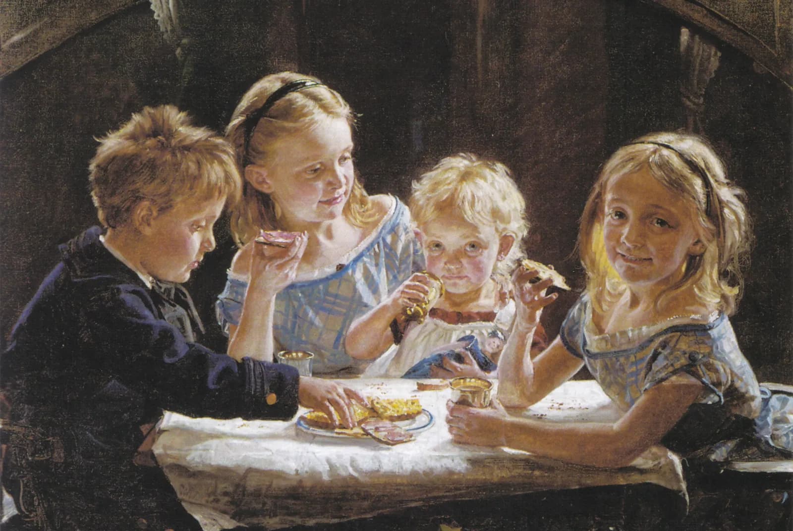 Vier kinderen aan de maaltijd – Peder Severin Krøyer