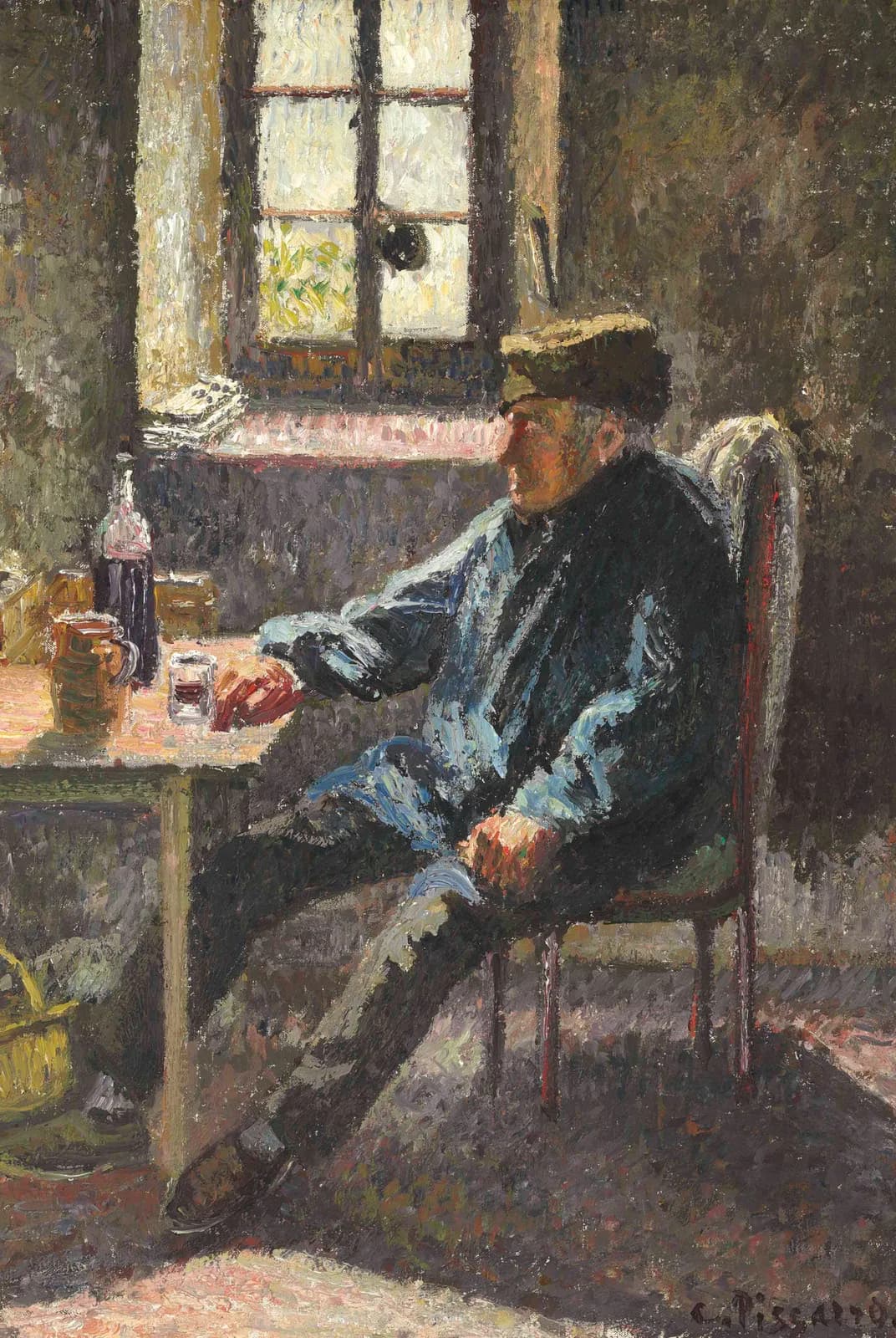 Oude wijnboer, Moret – Camille Pissarro