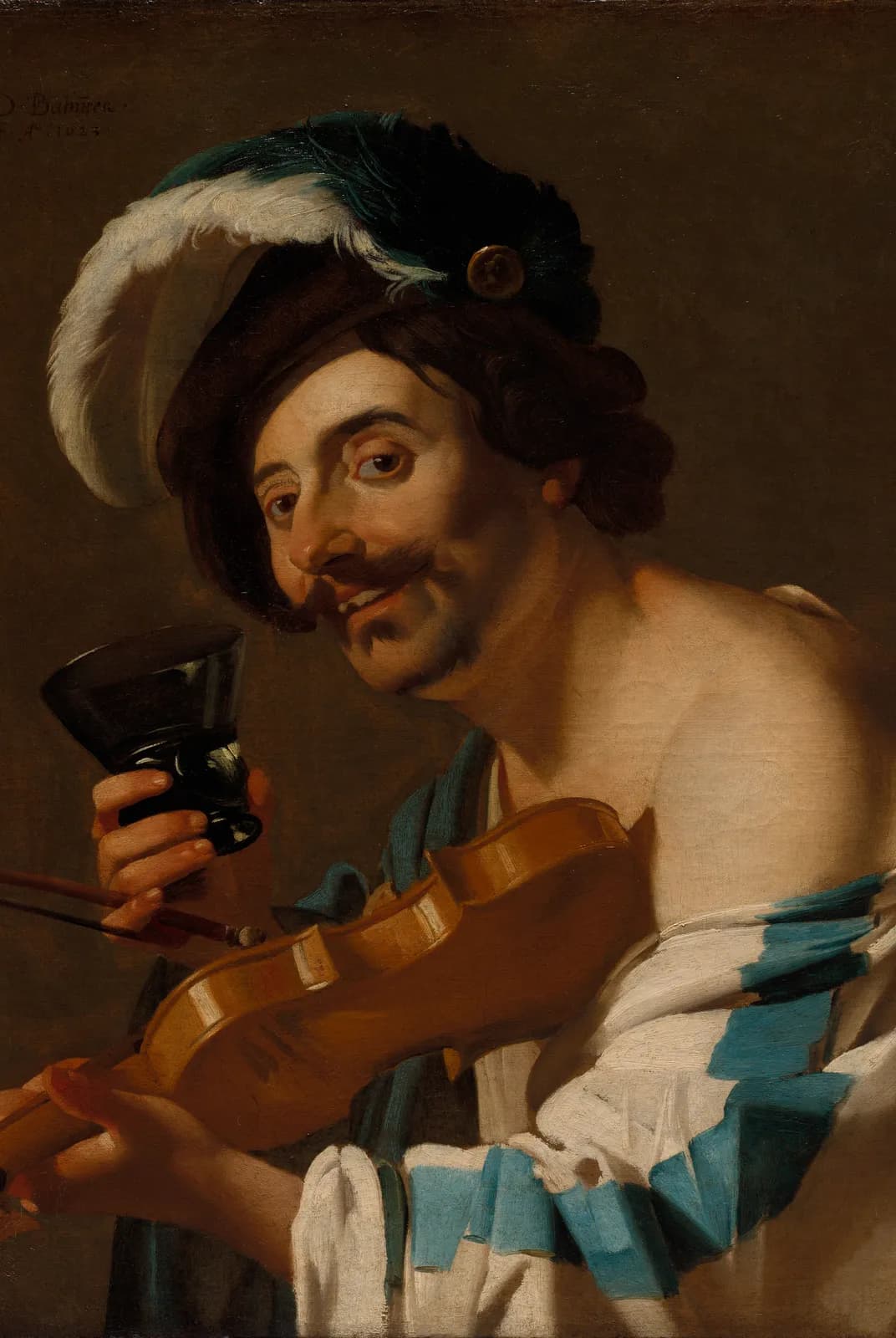 Vioolspeler met een wijnglas – Dirck van Baburen