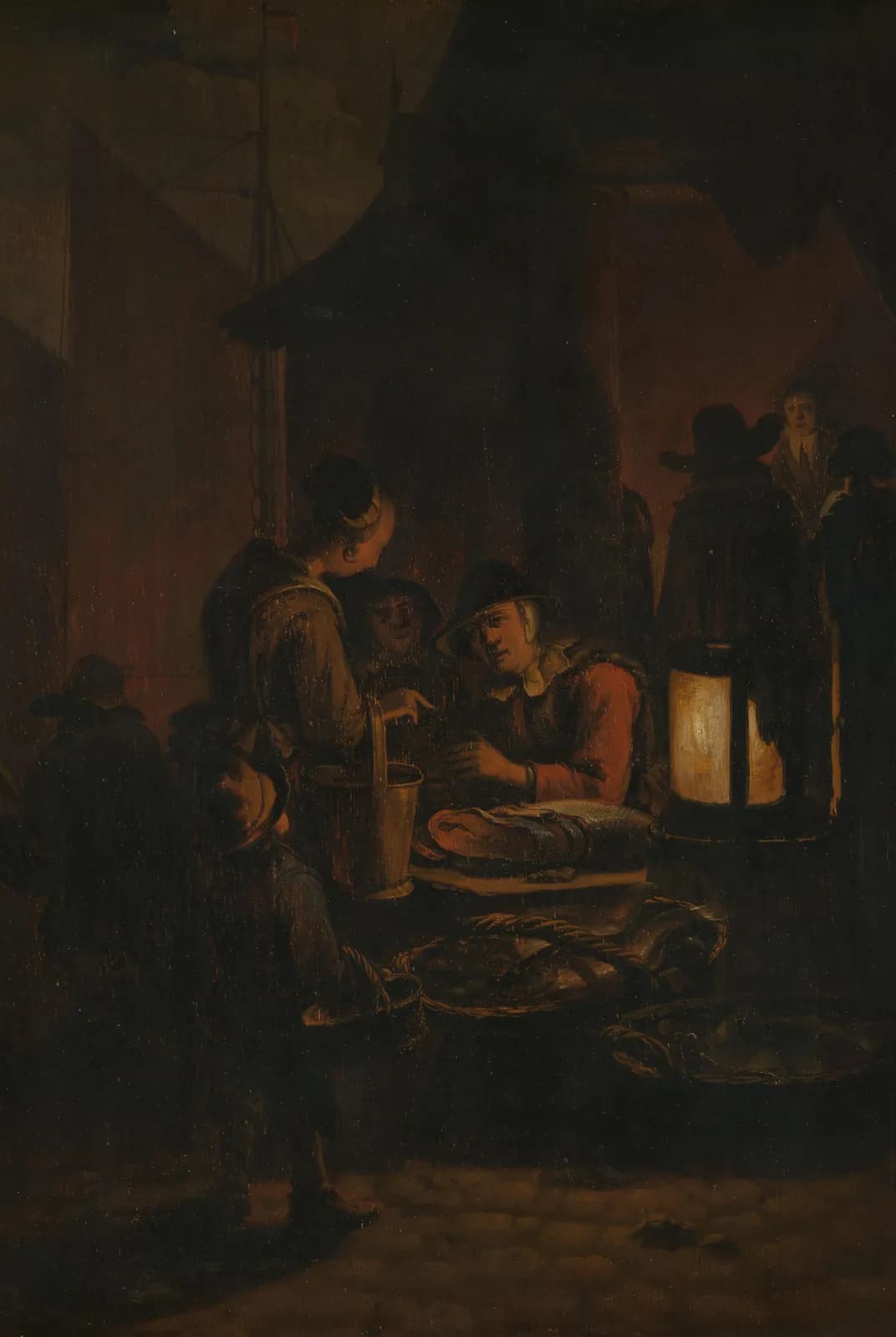 Vismarkt bij nacht – Egbert Lievensz. van der Poel