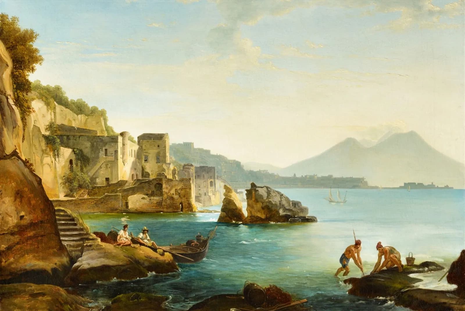 Vissers aan de Golf van Napels – Franz Ludwig Catel