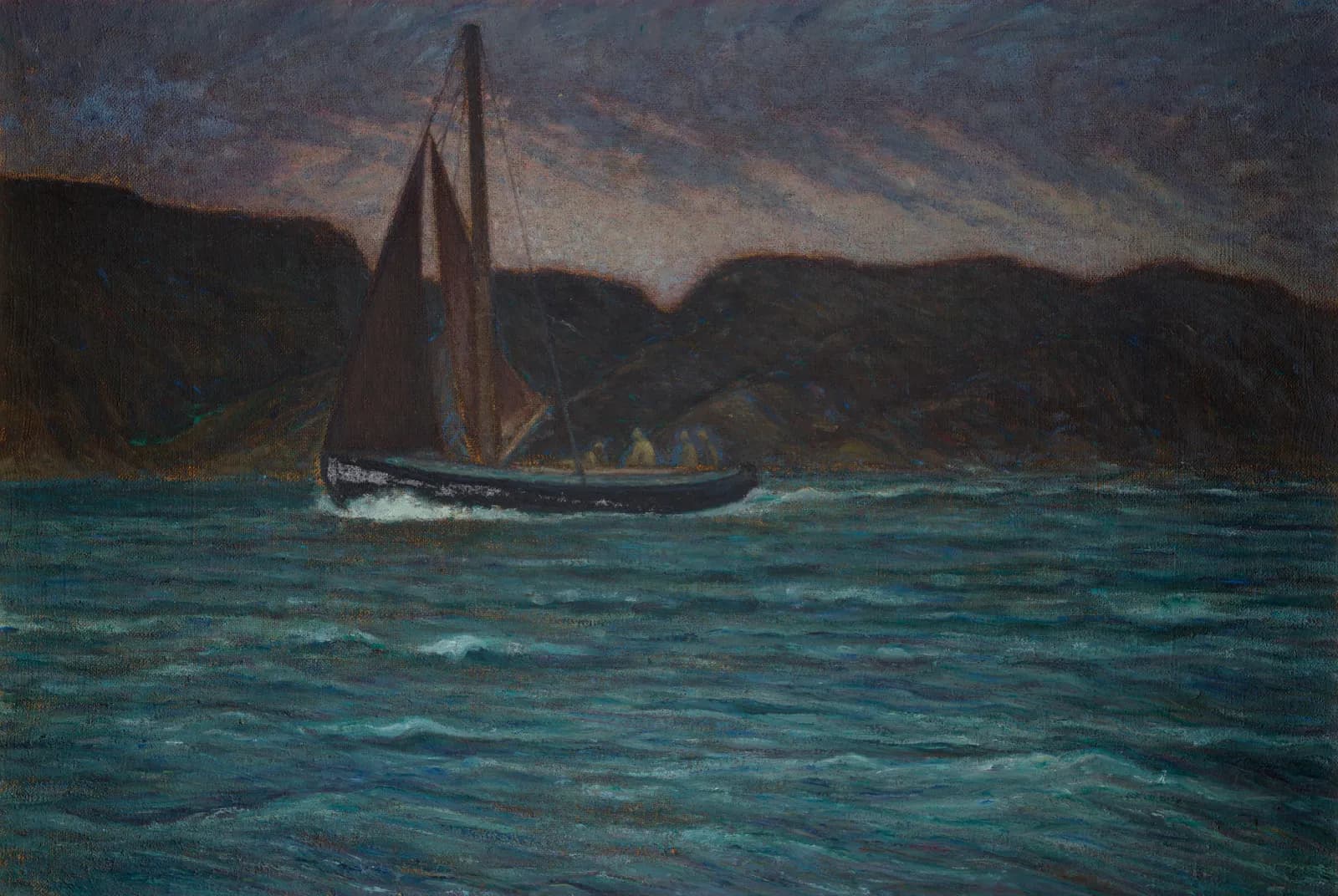 Vissersboot in de storm – Karl Nordström
