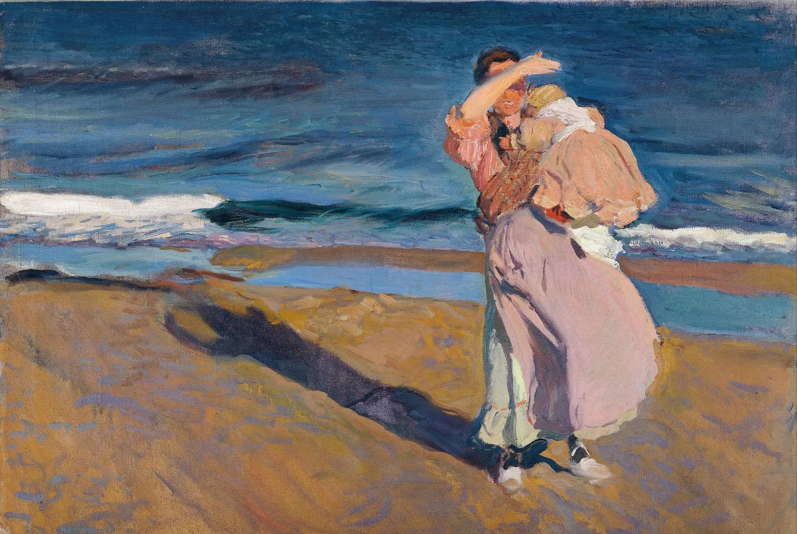 Vissersvrouw met haar kind – Joaquín Sorolla