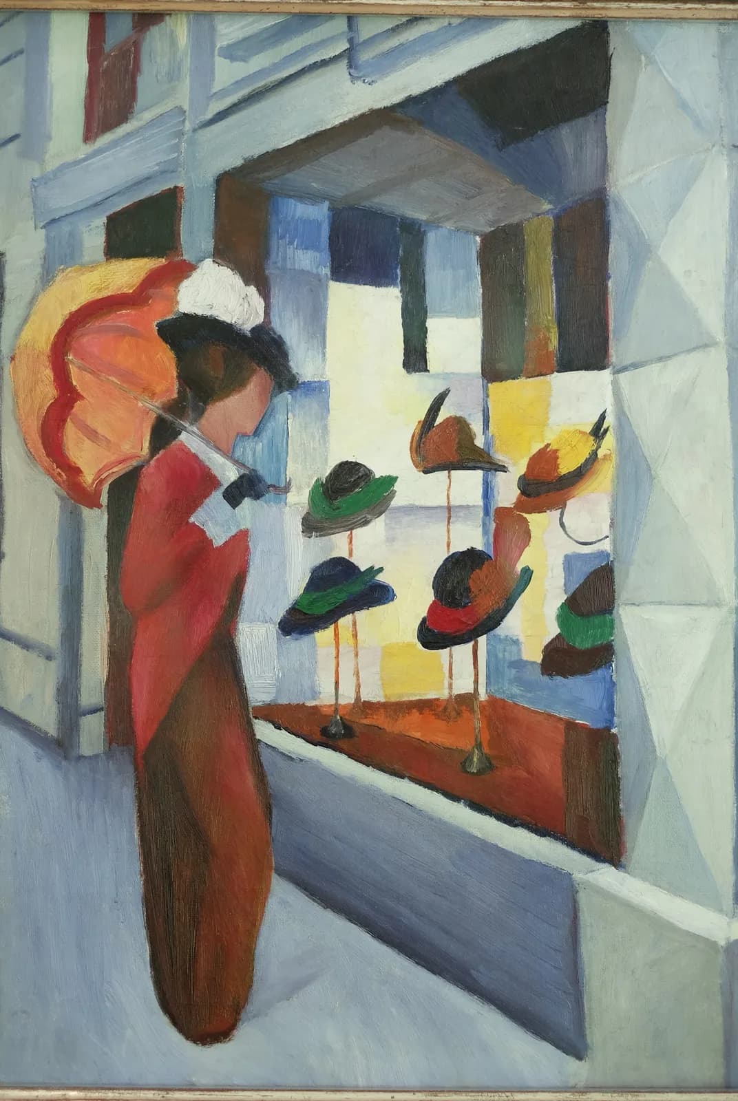 Voor de hoedenwinkel – August Macke