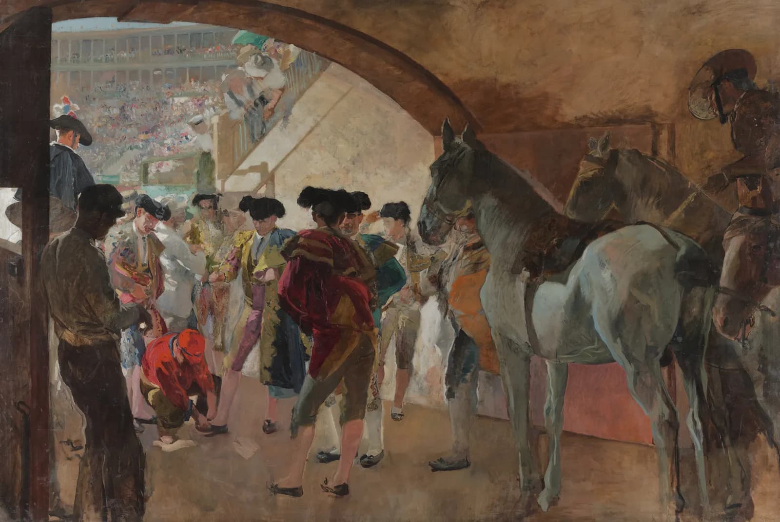 Voor het stierengevecht – Joaquín Sorolla