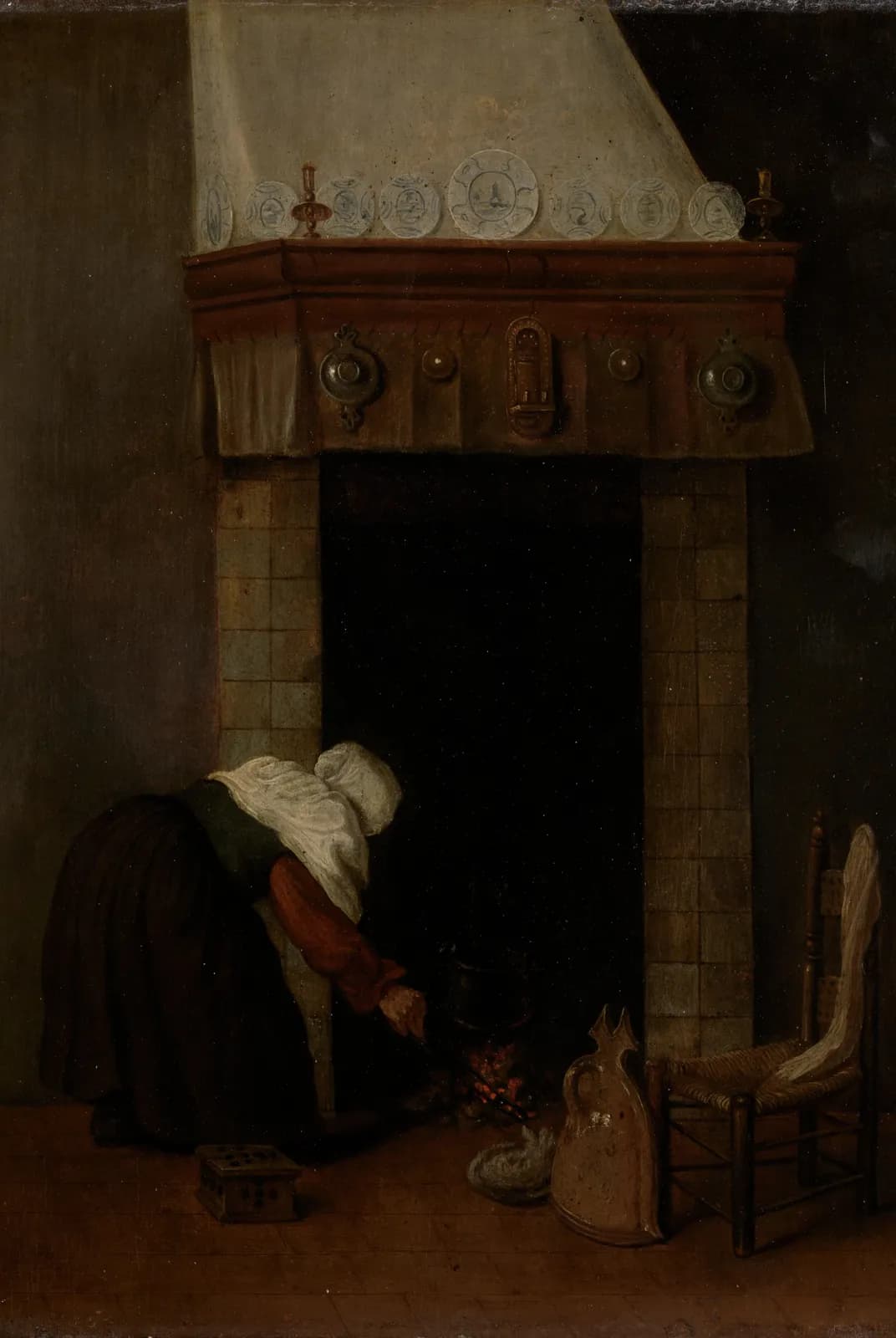 Vrouw bij de schouw – Jan Frelle