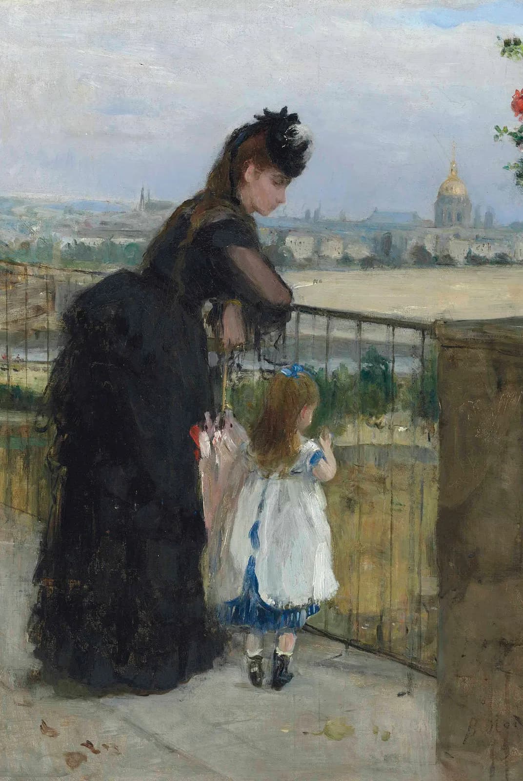Vrouw en kind op het balkon – Berthe Morisot