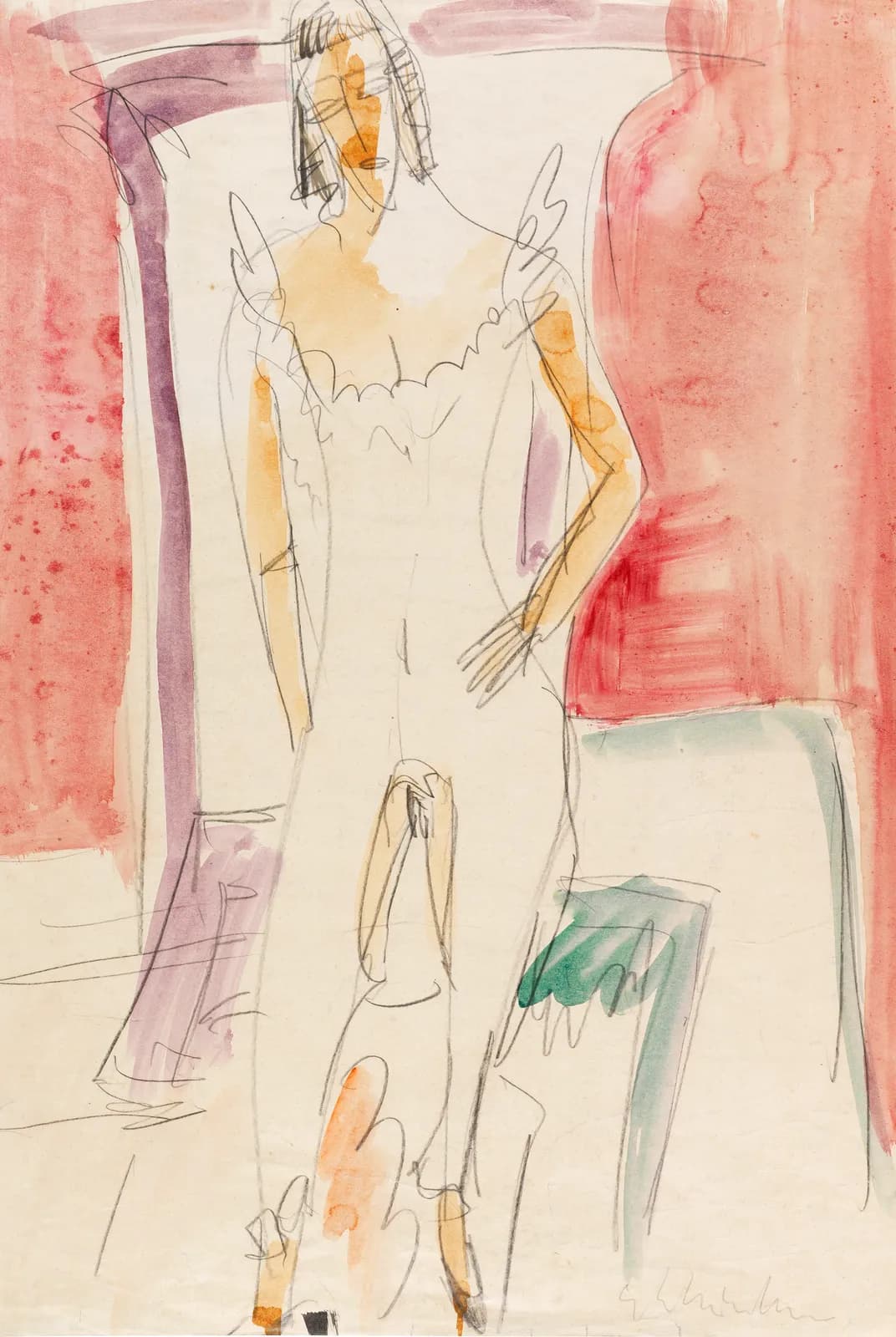 Vrouw in broek – Ernst Ludwig Kirchner