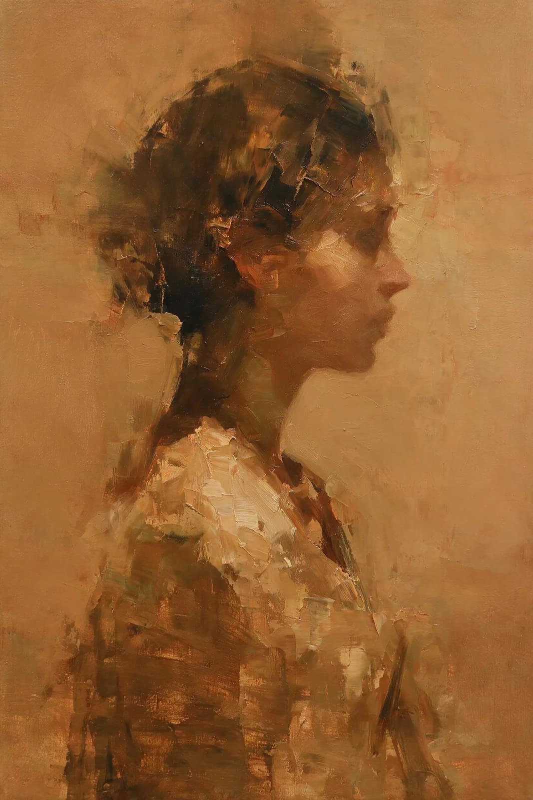 Vrouw in terracotta