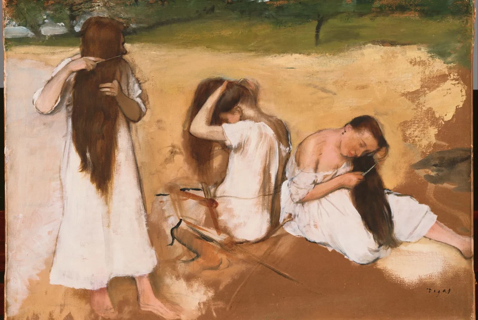 Vrouwen die hun haar kammen – Edgar Degas