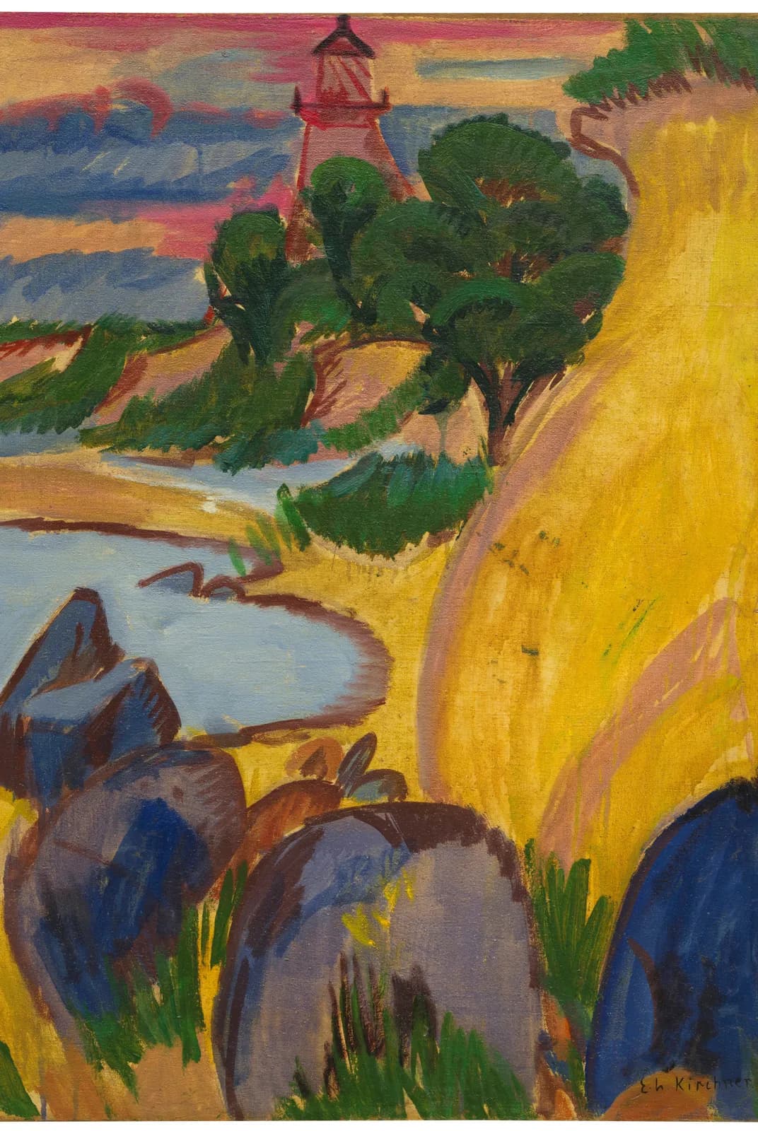 Vuurtoren achter de baai – Ernst Ludwig Kirchner