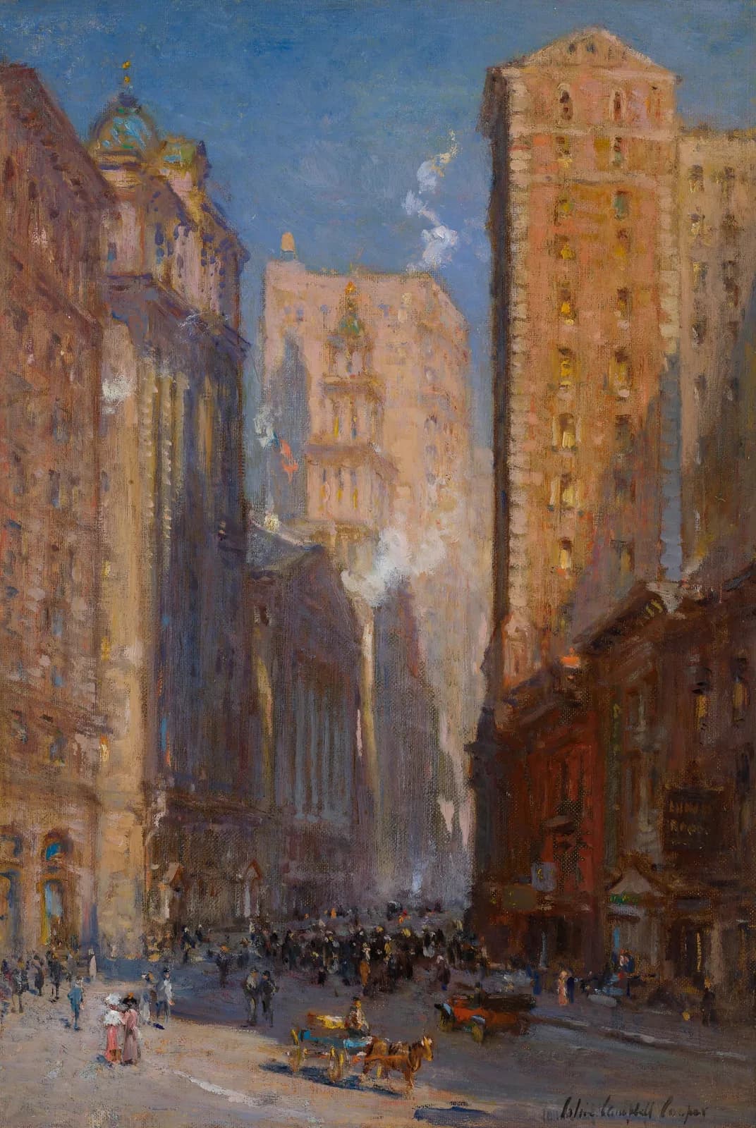 Wall Street en Broad Street, New York – Colin Campbell Cooper