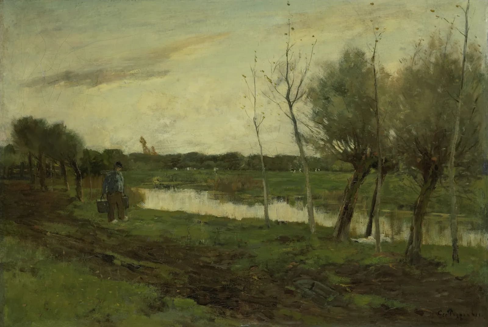 Wandelaar langs de vaart – Geo Poggenbeek