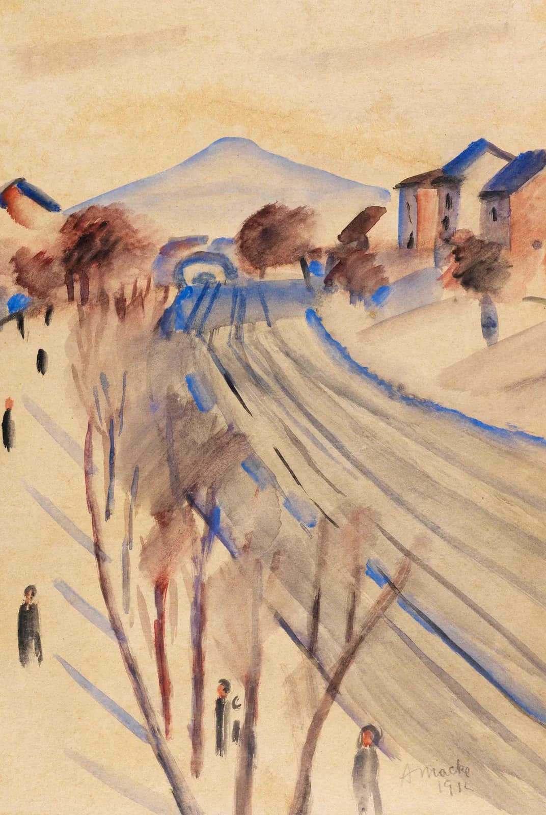 Weg door een berglandschap – August Macke