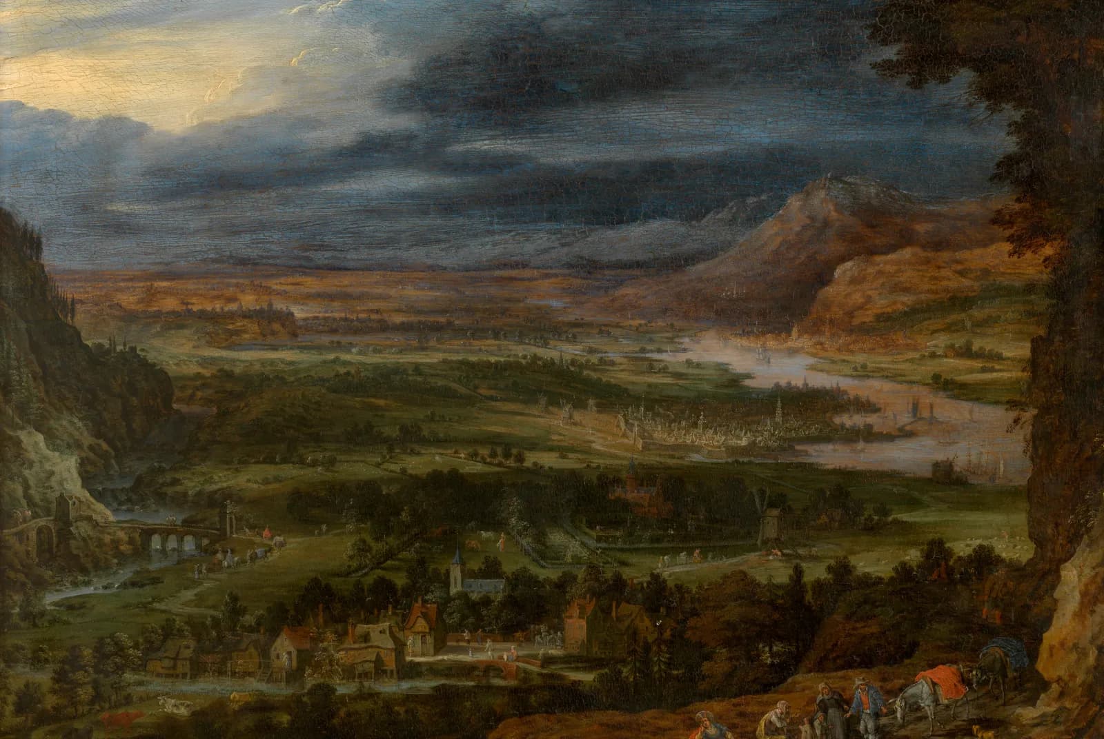 Weids rivierlandschap met reizigers – Jan Brueghel de Oude