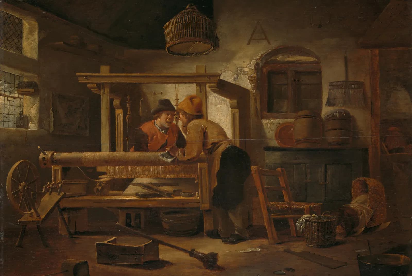 Werkplaats van een wever – Cornelis Gerritsz Decker